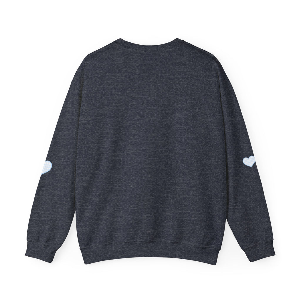 Gingham heart badgers Unisex Heavy Blend™ Crewneck Sweatshirt