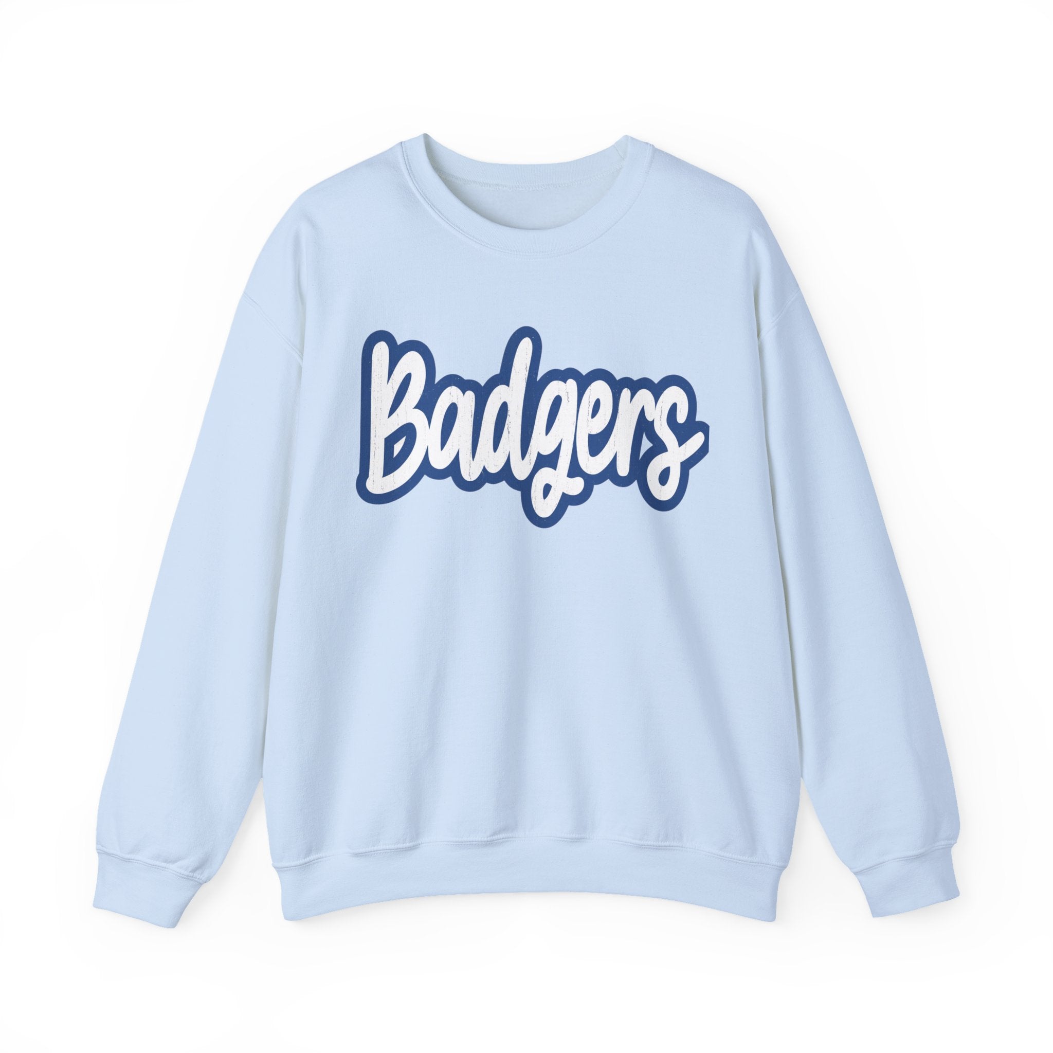 Cozy Unisex Crewneck Sweatshirt - Perfect for Game Days, Casual Outings, Gifts, College Spirit, Badgers Apparel