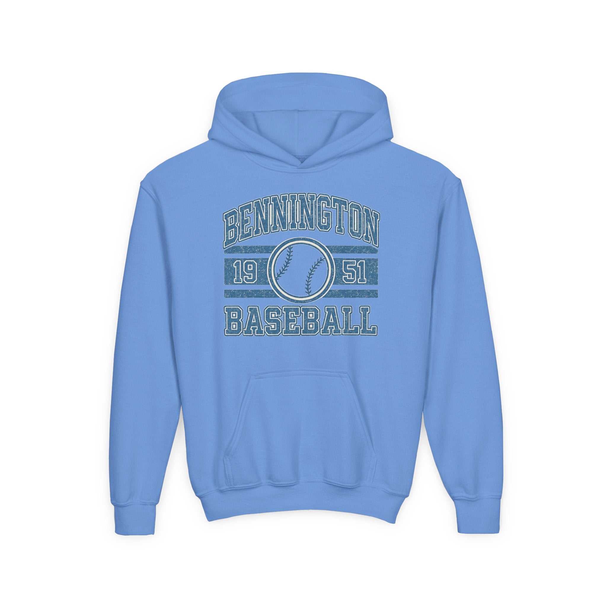 Vintage Baseball Youth Hoodie, Bennington Baseball Sweatshirt for Kids, Perfect for Sports Events and Gifts, Youth Sportswear