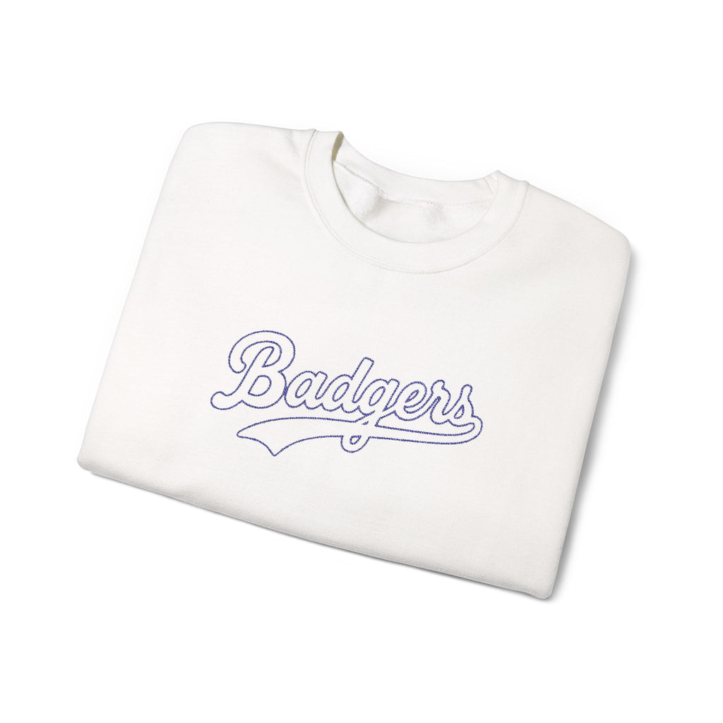 Embroidered outlined badgers Unisex Heavy Blend™ Crewneck Sweatshirt