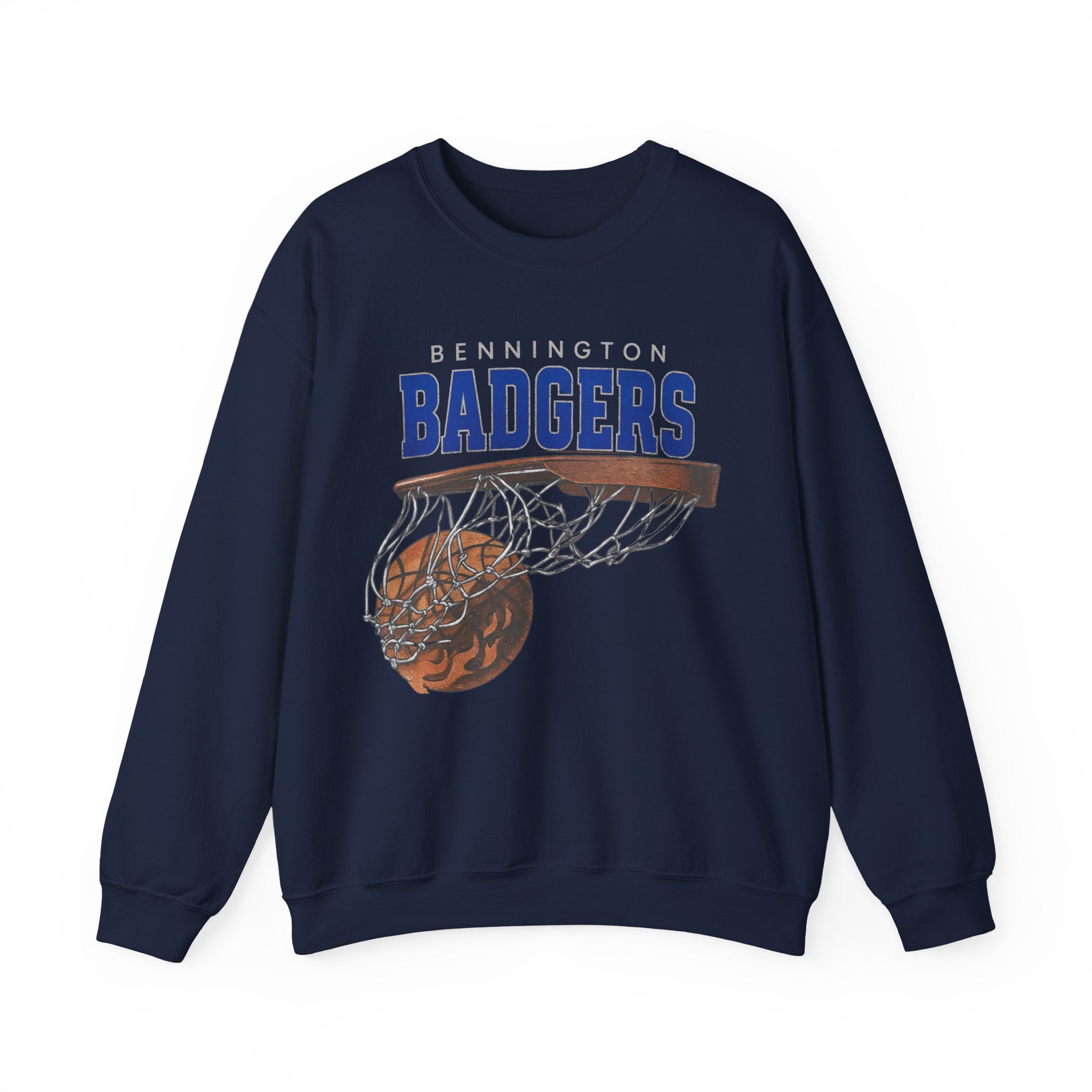 Bennington Badgers Basketball graphic sweatshirt | Hoop Net Dunk Crewneck
