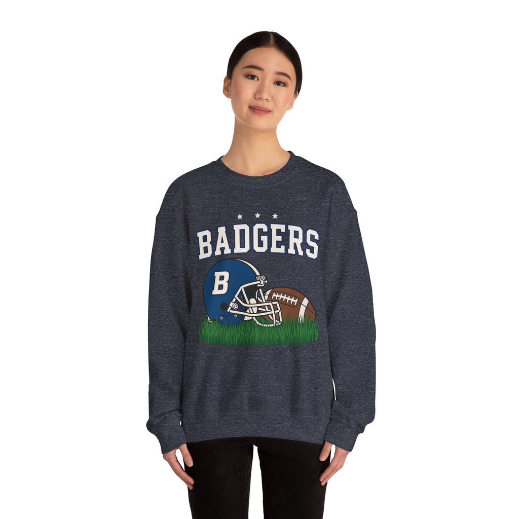 Badgers Football Unisex Sweatshirt, Cozy Crewneck, Sportswear, Gift for Fans, College Apparel, Game Day Outfit