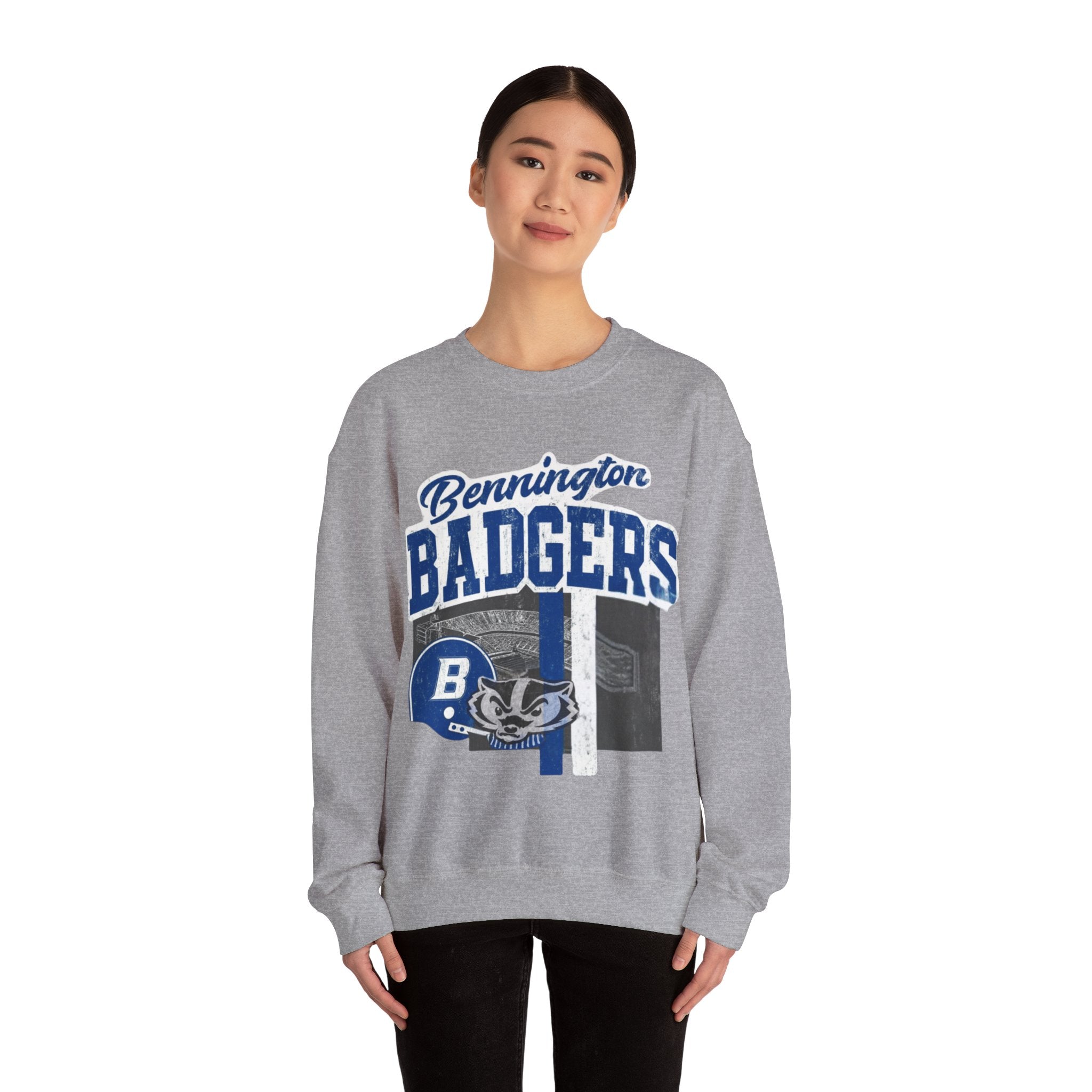 Badgers Unisex Crewneck Sweatshirt | Cozy College Apparel, School Spirit Wear, Fall Fashion, Everyday Comfort, Team Merchandise