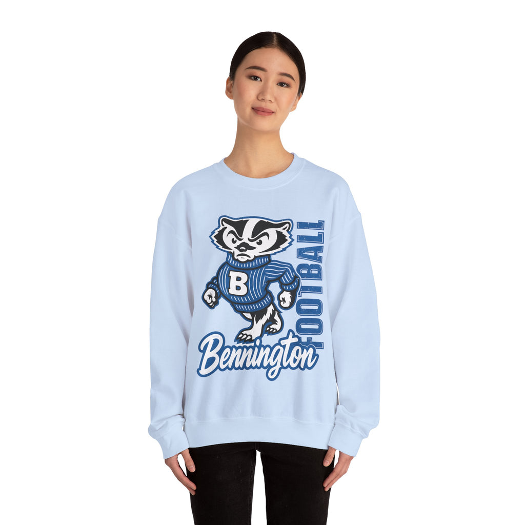 Bennington Football Crewneck Sweatshirt, Cozy Sportswear, Unisex Fall Apparel, Perfect for Game Day, Casual Everyday Wear