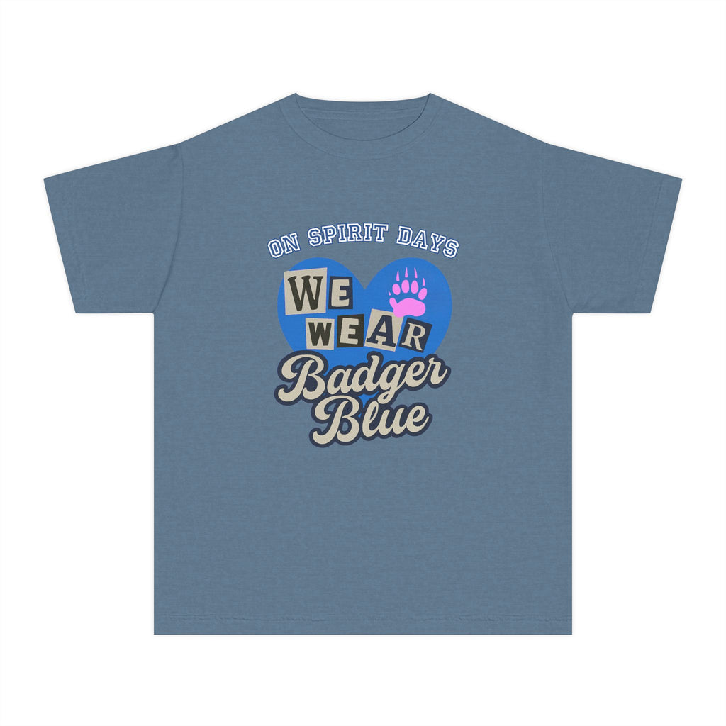 Bennington Badger Spirit Day Tee, School Spirit T-Shirt, Badger Blue Apparel, Kids Casual Wear, Fun Team Shirt, Youth Celebration Top