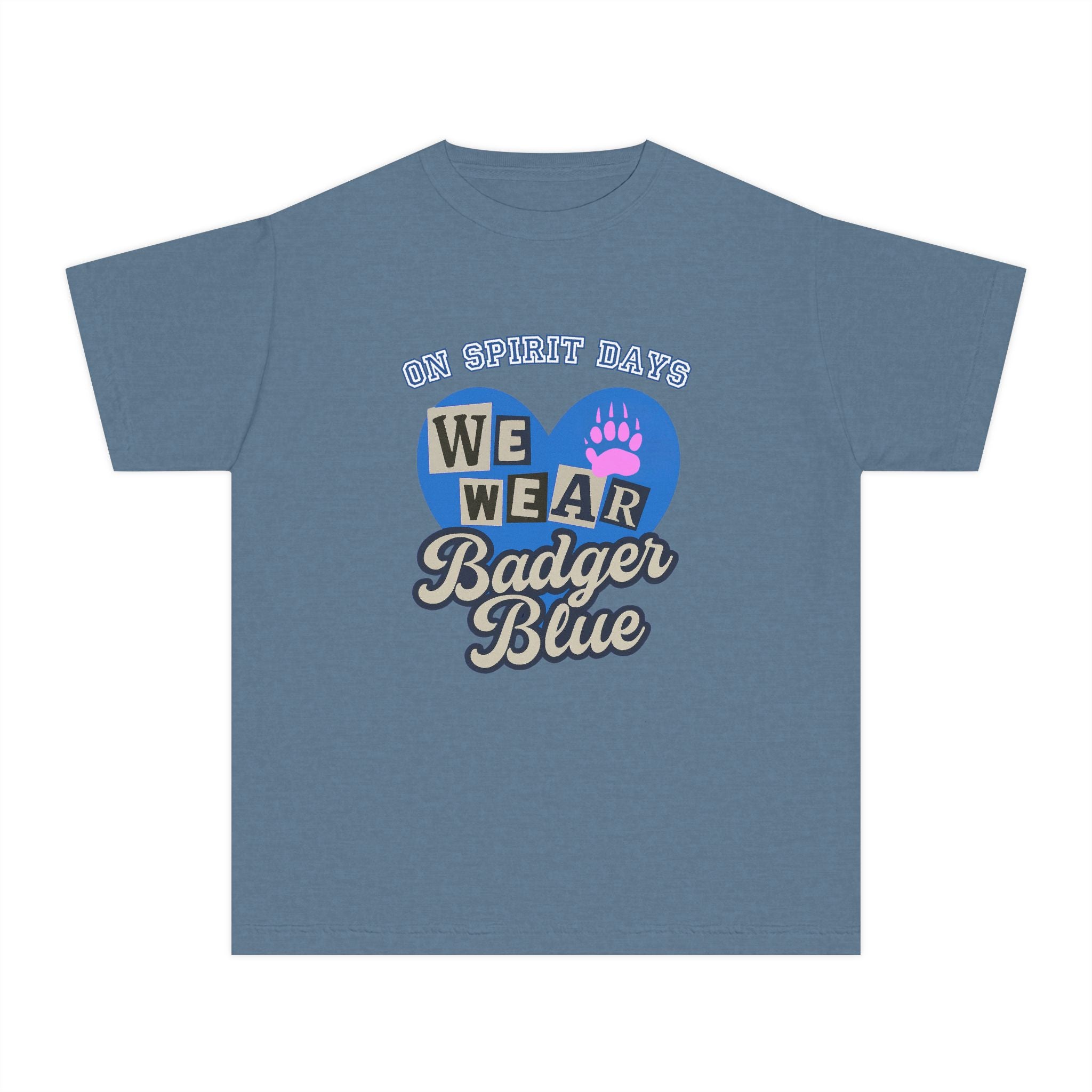 Bennington Badger Spirit Day Tee, School Spirit T-Shirt, Badger Blue Apparel, Kids Casual Wear, Fun Team Shirt, Youth Celebration Top