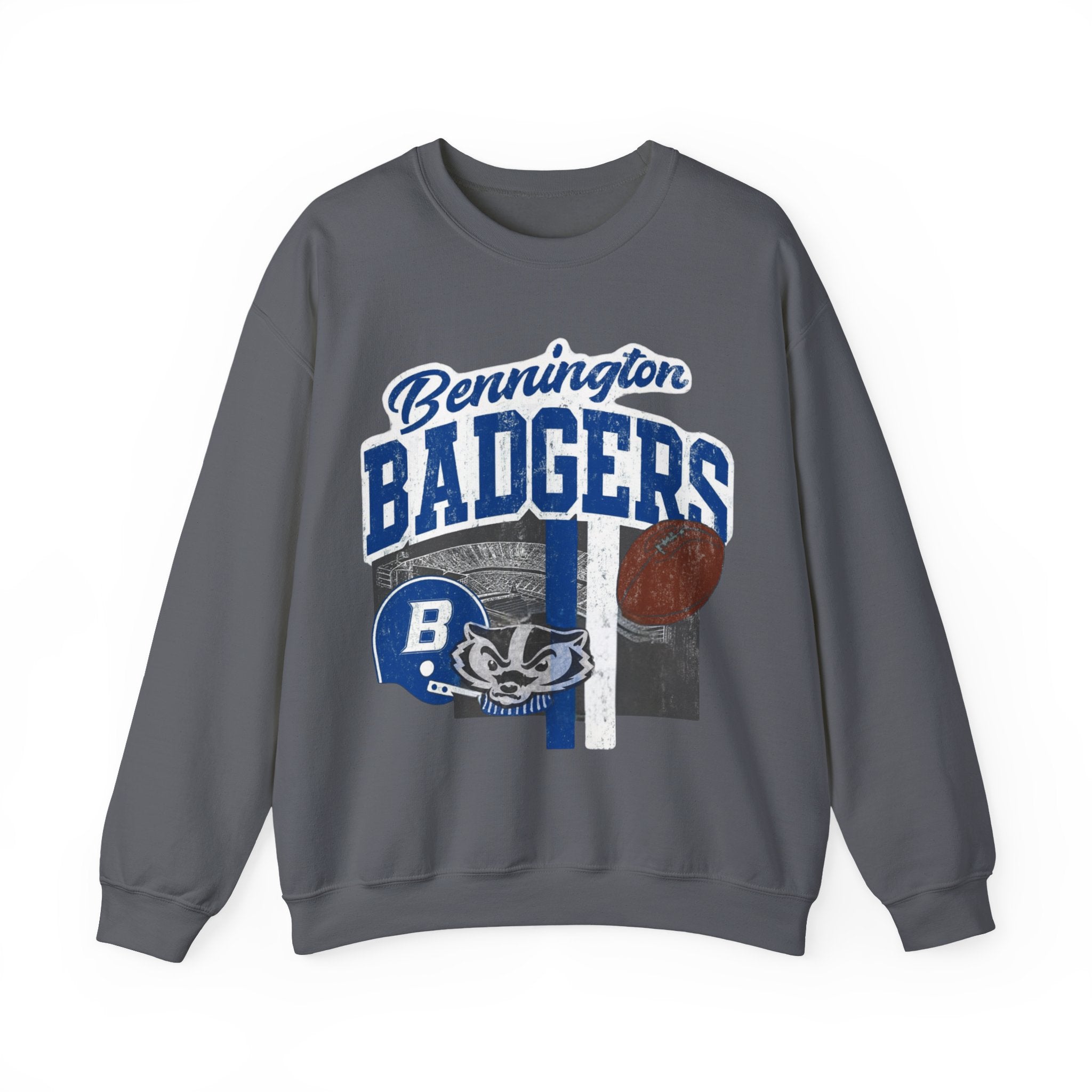 Bennington Badgers Crewneck Sweatshirt, Cozy Sportswear, Unisex Sweatshirt, Perfect for Game Days, School Spirit Apparel, Casual Wear