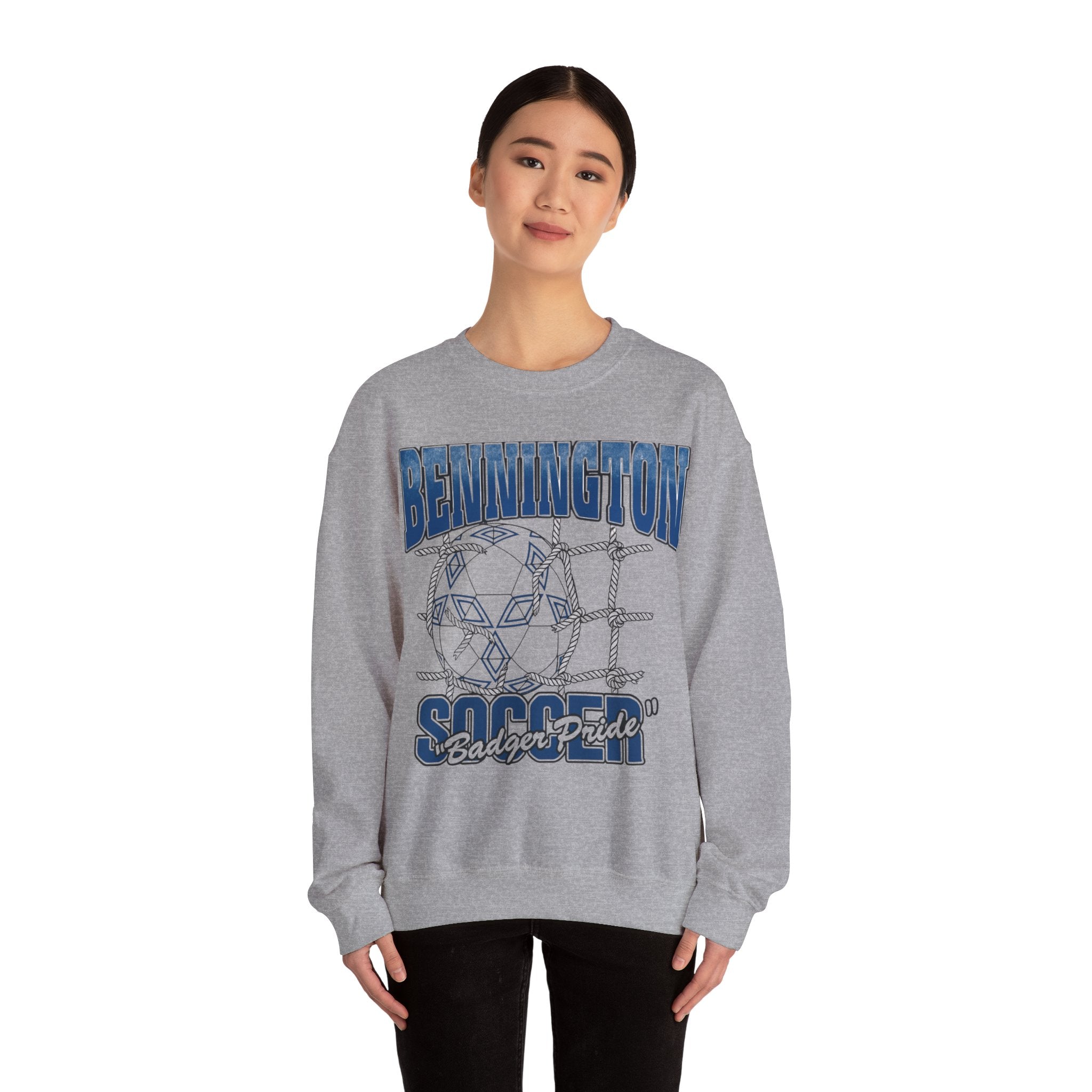 Bennington Soccer Crewneck Sweatshirt, Cozy Sporty Sweatshirt, Unisex Athletic Top, Gift for Soccer Enthusiasts, Casual Everyday Wear