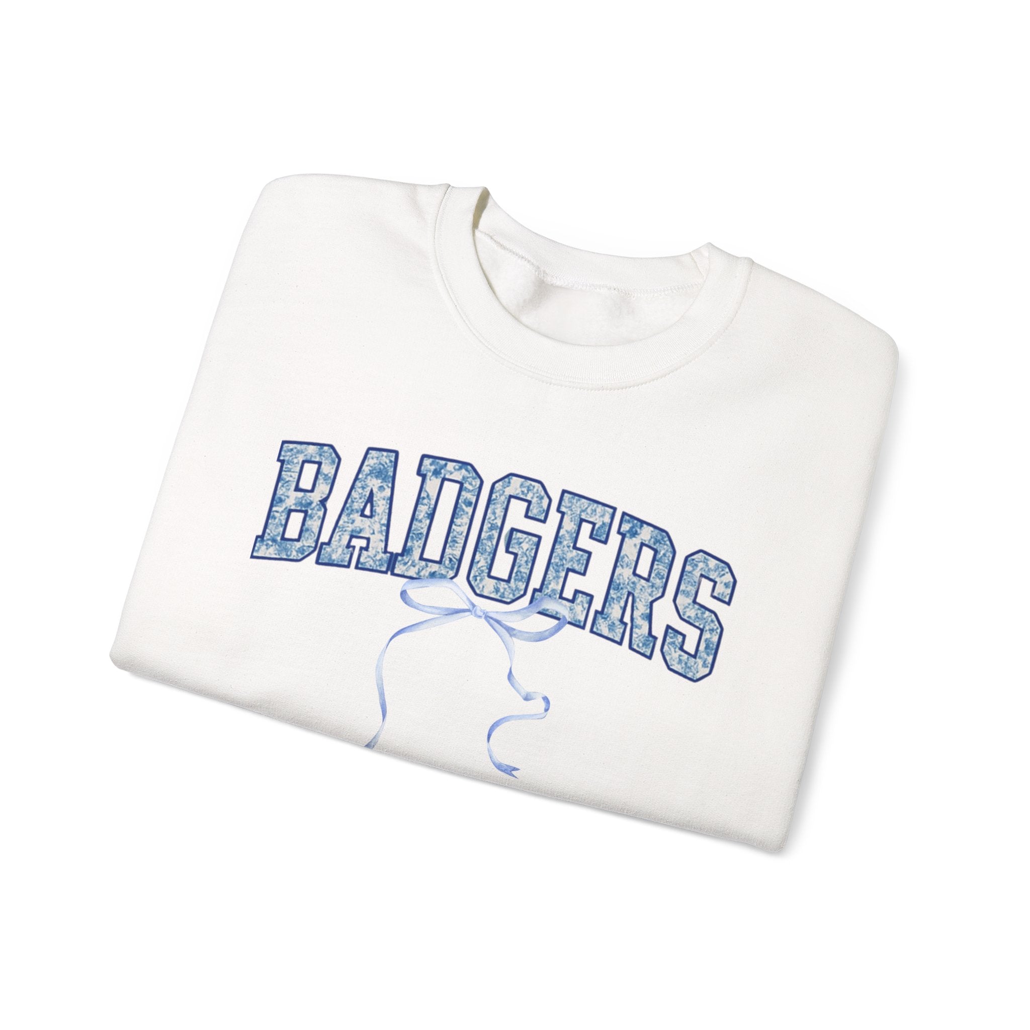 Badgers Unisex Crewneck Sweatshirt, Cozy Pullover, College Spirit Wear, Gift for Students, Casual Layering, Sports Fan Apparel