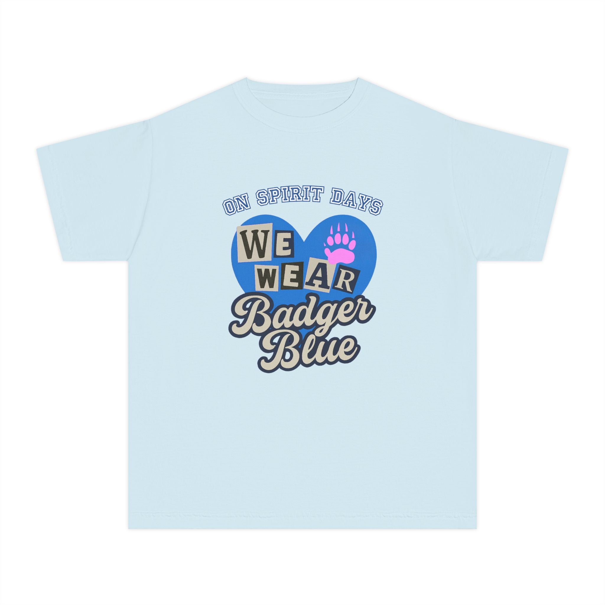 Bennington Badger Spirit Day Tee, School Spirit T-Shirt, Badger Blue Apparel, Kids Casual Wear, Fun Team Shirt, Youth Celebration Top