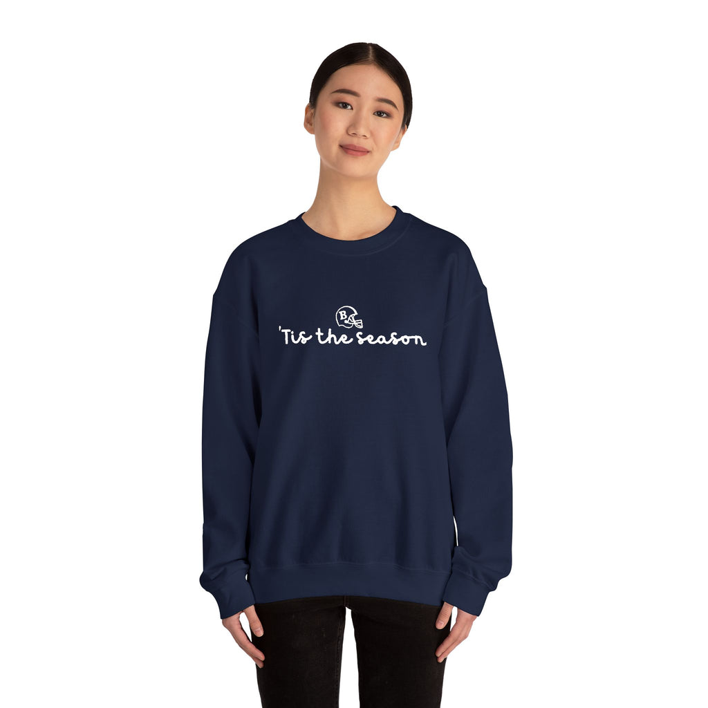 Embroidered tis the season Crewneck Sweatshirt, Festive Shirt, Christmas Gift, Winter Apparel, Unisex Clothing, Casual Style