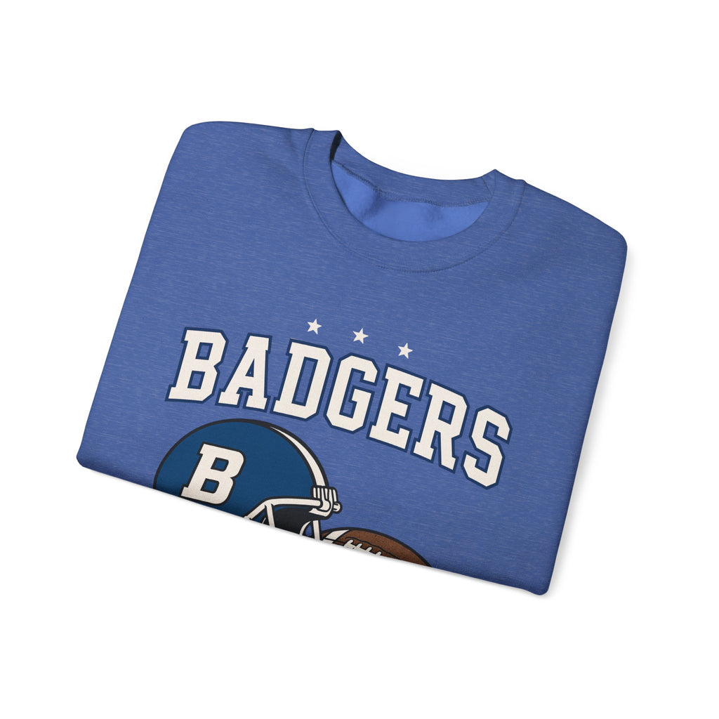 Badgers Football Unisex Sweatshirt, Cozy Crewneck, Sportswear, Gift for Fans, College Apparel, Game Day Outfit