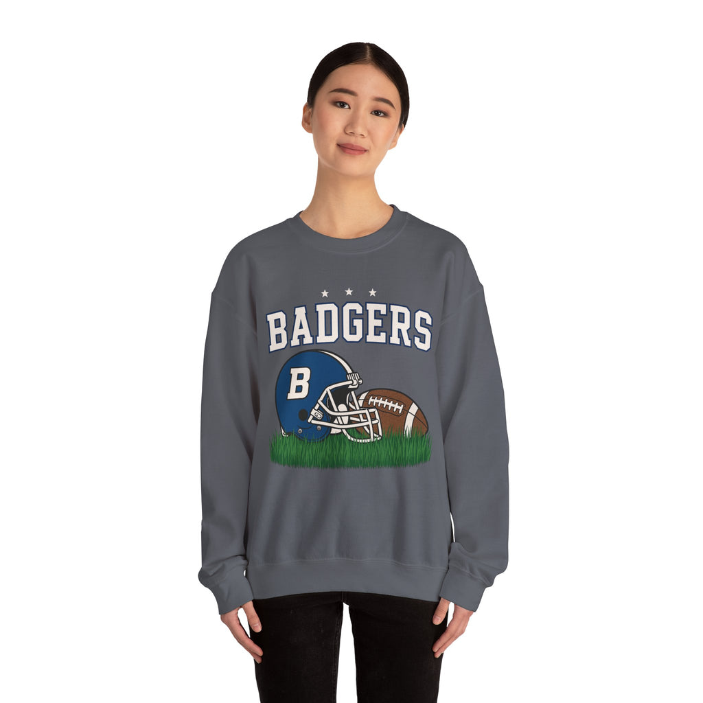 Badgers Football Unisex Sweatshirt, Cozy Crewneck, Sportswear, Gift for Fans, College Apparel, Game Day Outfit