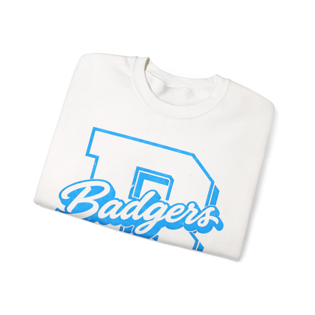 Light blue B and badgers Unisex Heavy Blend™ Crewneck Sweatshirt
