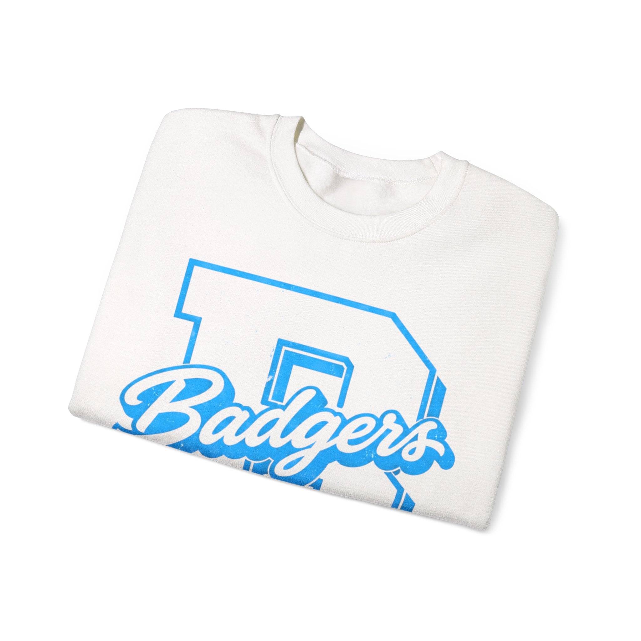 Light blue B and badgers Unisex Heavy Blend™ Crewneck Sweatshirt
