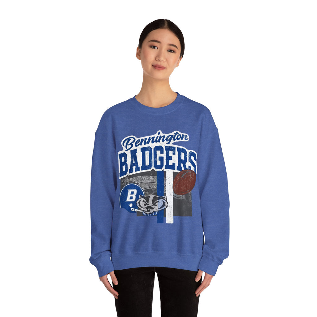 Bennington Badgers Crewneck Sweatshirt, Cozy Sportswear, Unisex Sweatshirt, Perfect for Game Days, School Spirit Apparel, Casual Wear