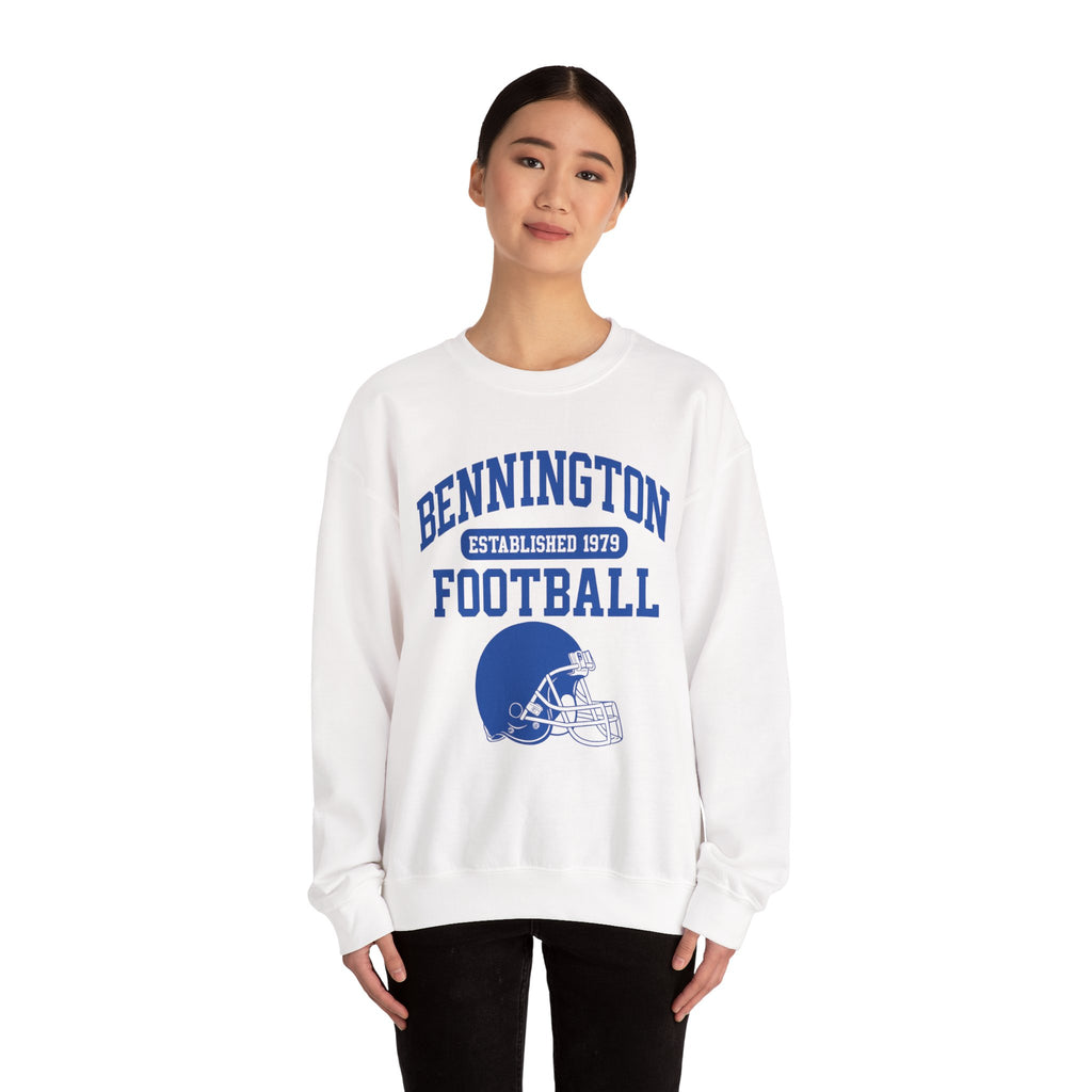 Vintage Football Crewneck Sweatshirt, Unisex Sports Apparel, Cozy Game Day Wear, Bennington Football Sweatshirt, Perfect for Team Fans