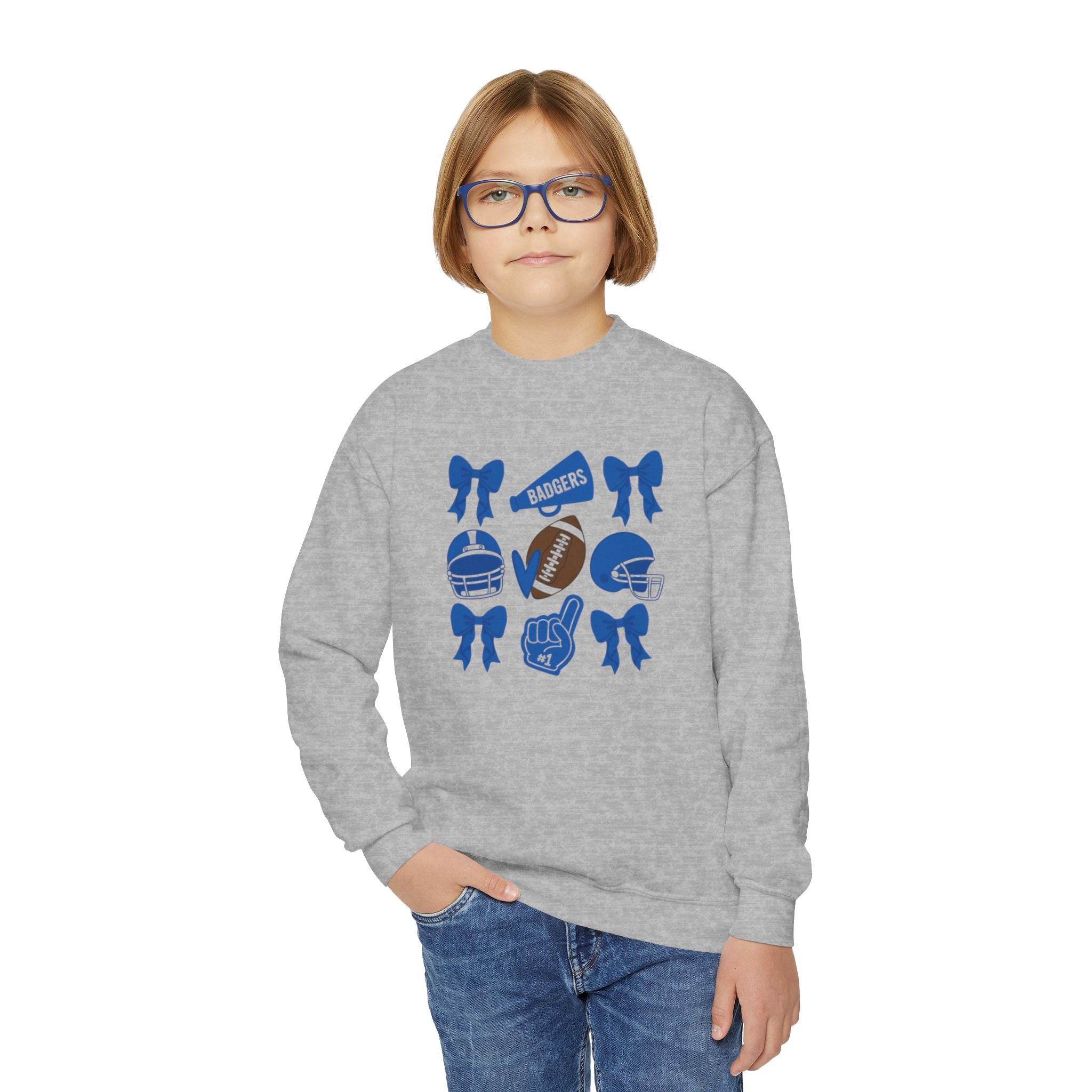 Youth Sports Sweatshirt Bennington badgers - Perfect for Game Days, Sports Fans, Cheering, Youth Activities, Gifts for Young Athletes