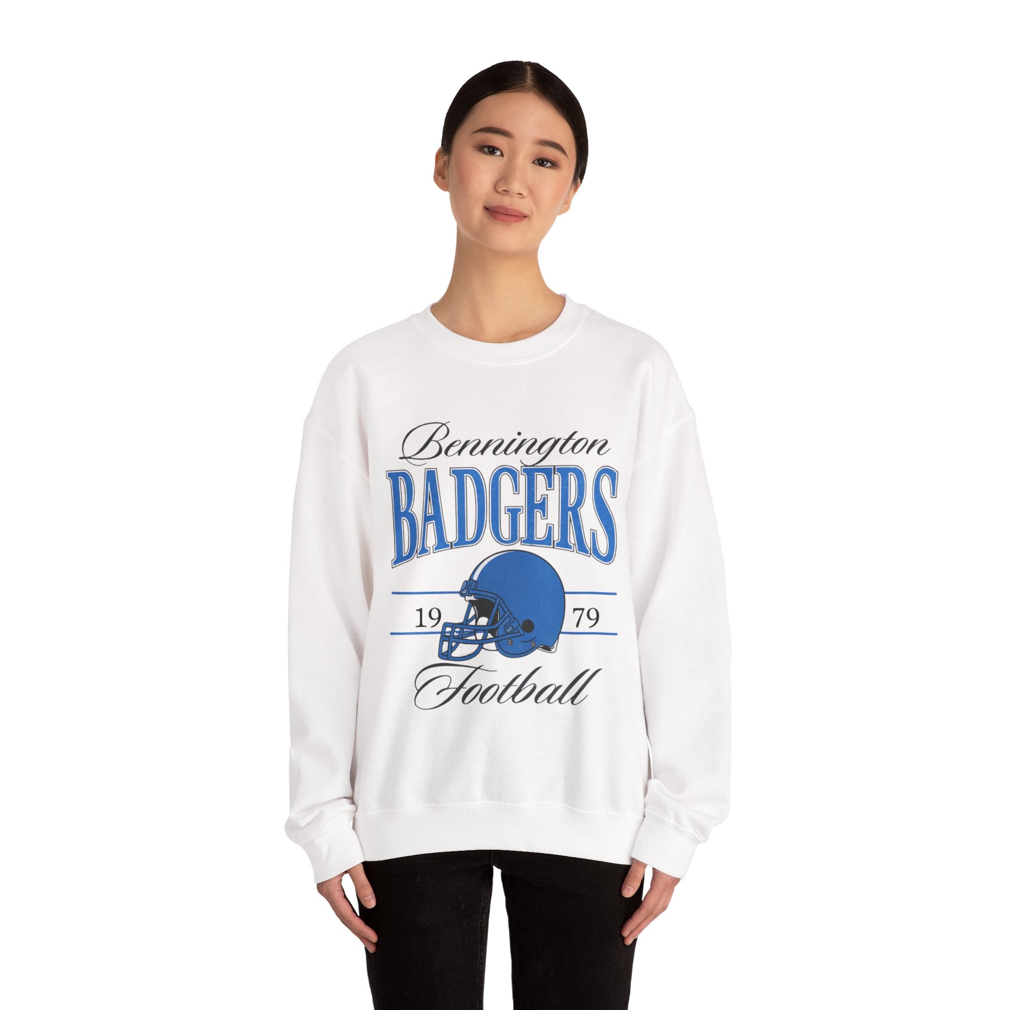 Vintage Style Badgers Football Crewneck Sweatshirt, Unisex Sports Sweatshirt, Casual College Apparel, Game Day Clothing, Gift for Fans