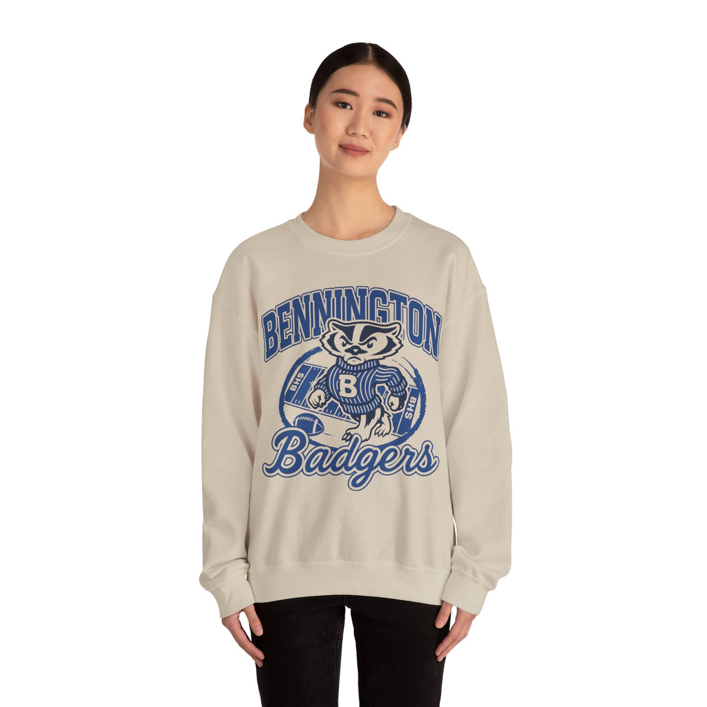 Bennington Badgers Crewneck Sweatshirt, College Apparel, Unisex Gift, School Spirit Sweatshirt, Cozy Casual Wear, Sports Team Merchandise