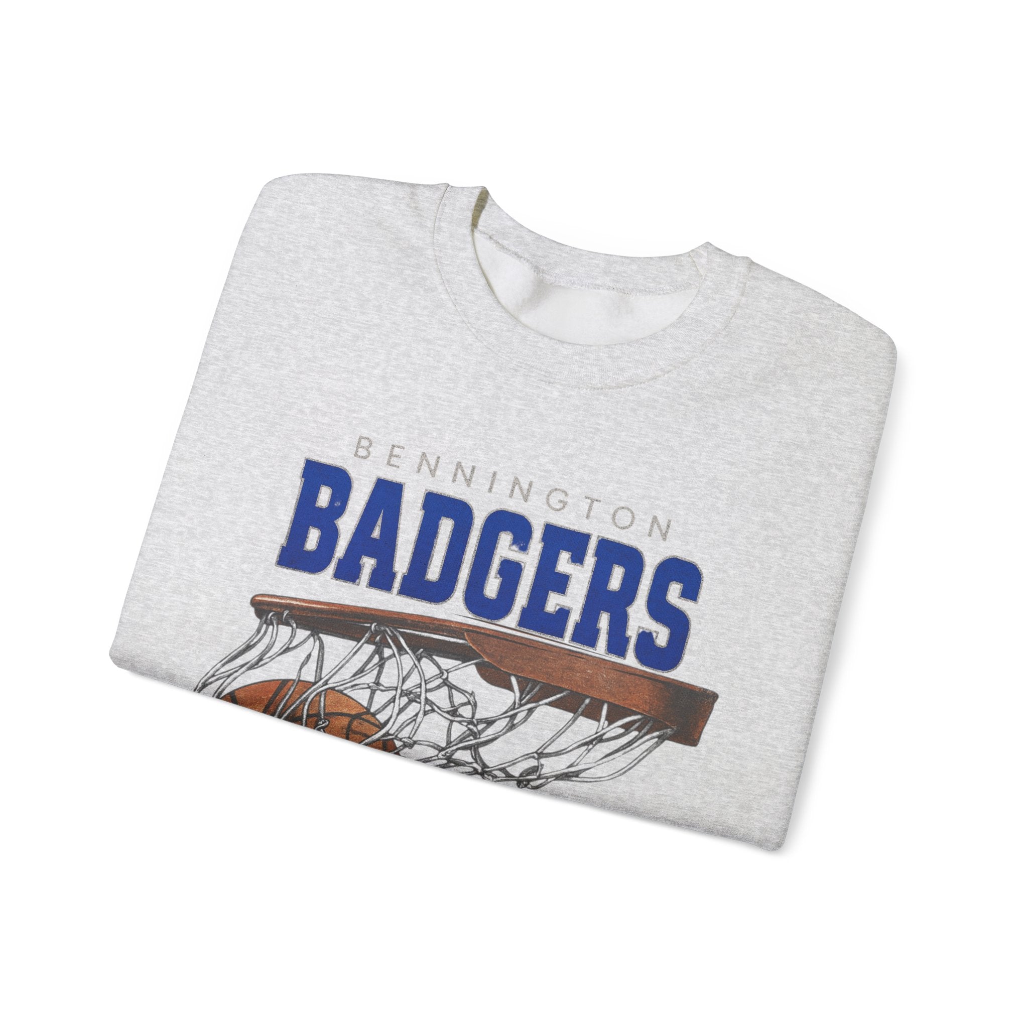Bennington Badgers Basketball graphic sweatshirt | Hoop Net Dunk Crewneck