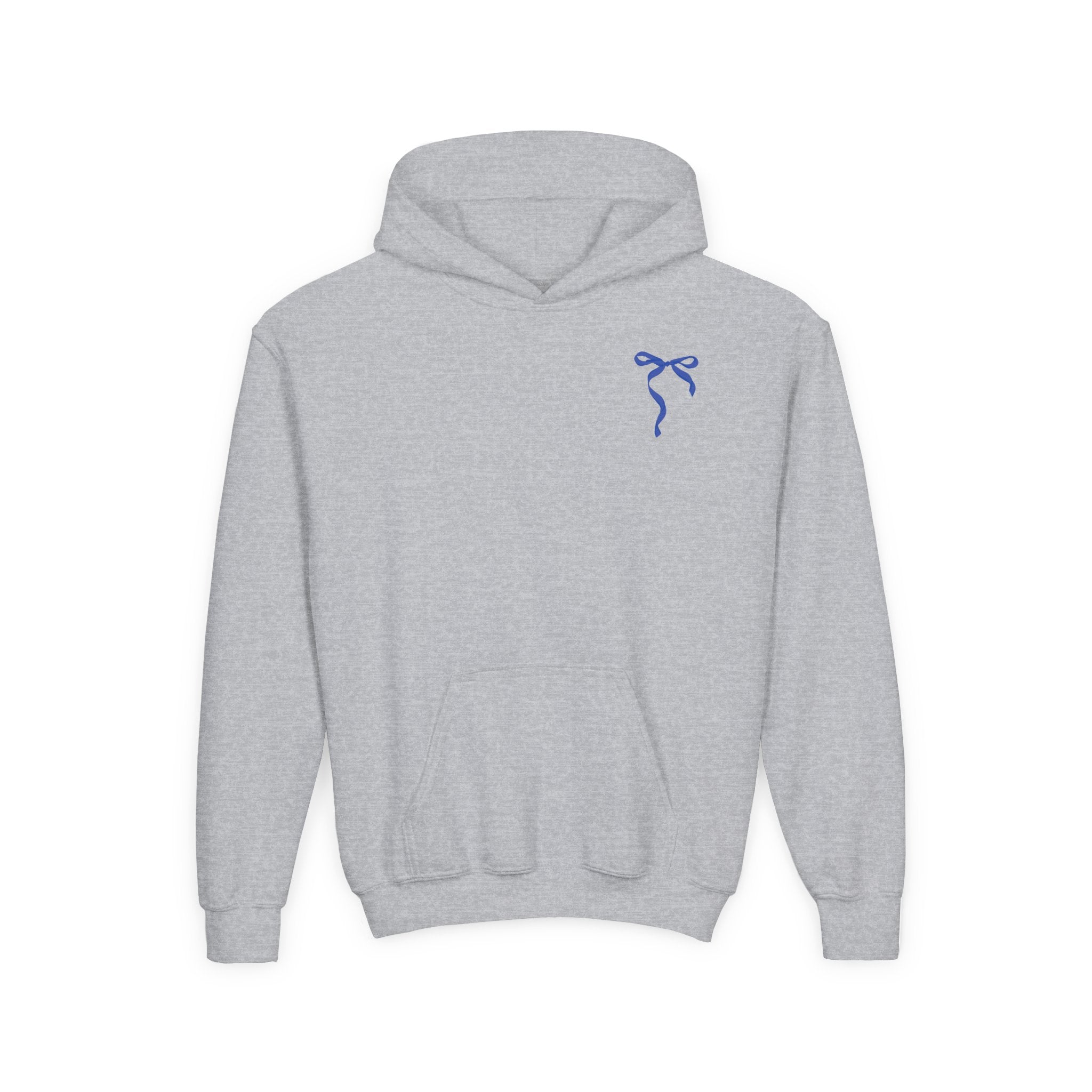 Youth ribbon bow badgers Heavy Blend Hooded Sweatshirt