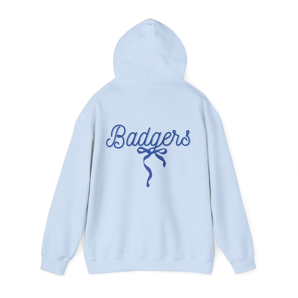Blue ribbon bow badgers hoodie Unisex Heavy Blend™ Hooded Sweatshirt