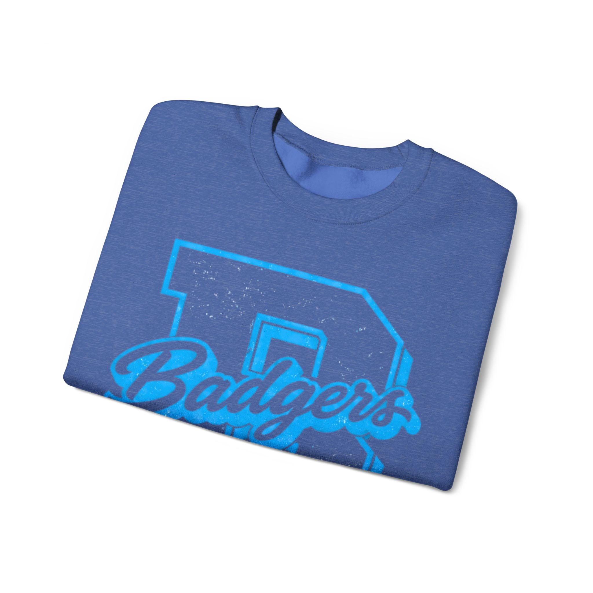 Light blue B and badgers Unisex Heavy Blend™ Crewneck Sweatshirt