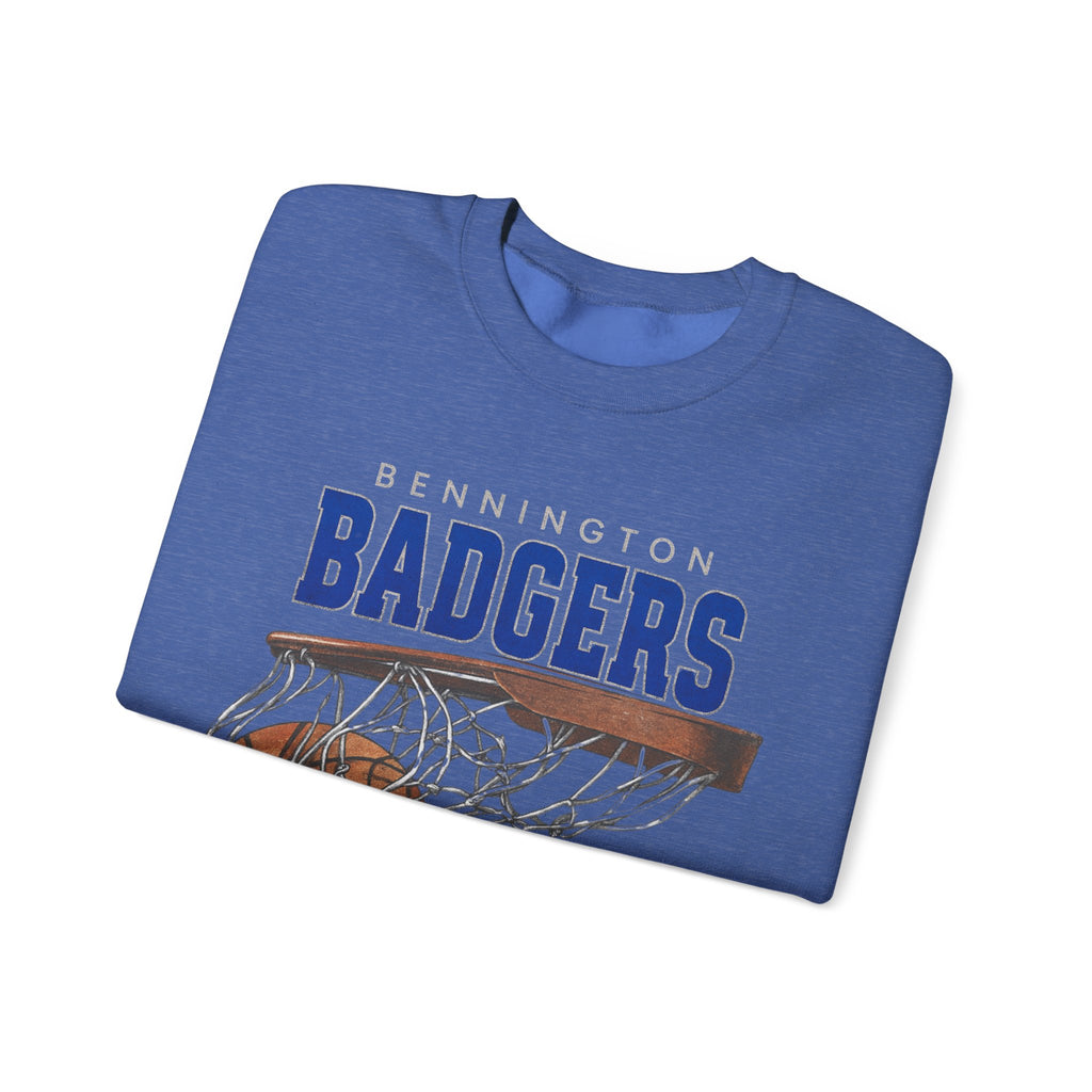 Bennington Badgers Basketball graphic sweatshirt | Hoop Net Dunk Crewneck
