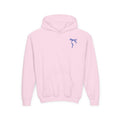 Youth ribbon bow badgers Heavy Blend Hooded Sweatshirt