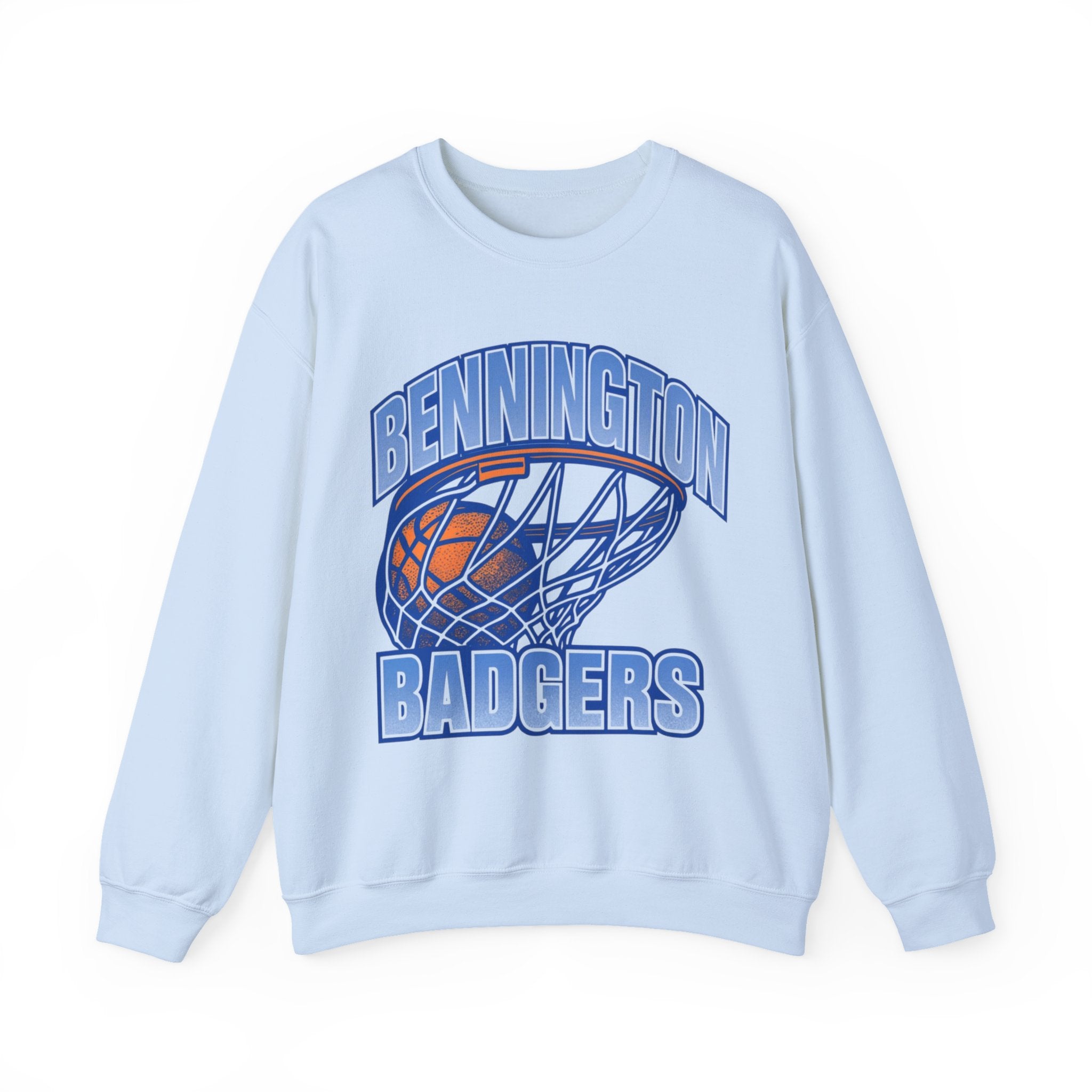 Bennington Badgers Crewneck Sweatshirt, Unisex Sports Apparel, Cozy Gift for Fans, Perfect for Game Days, Basketball Lovers Sweatshirt