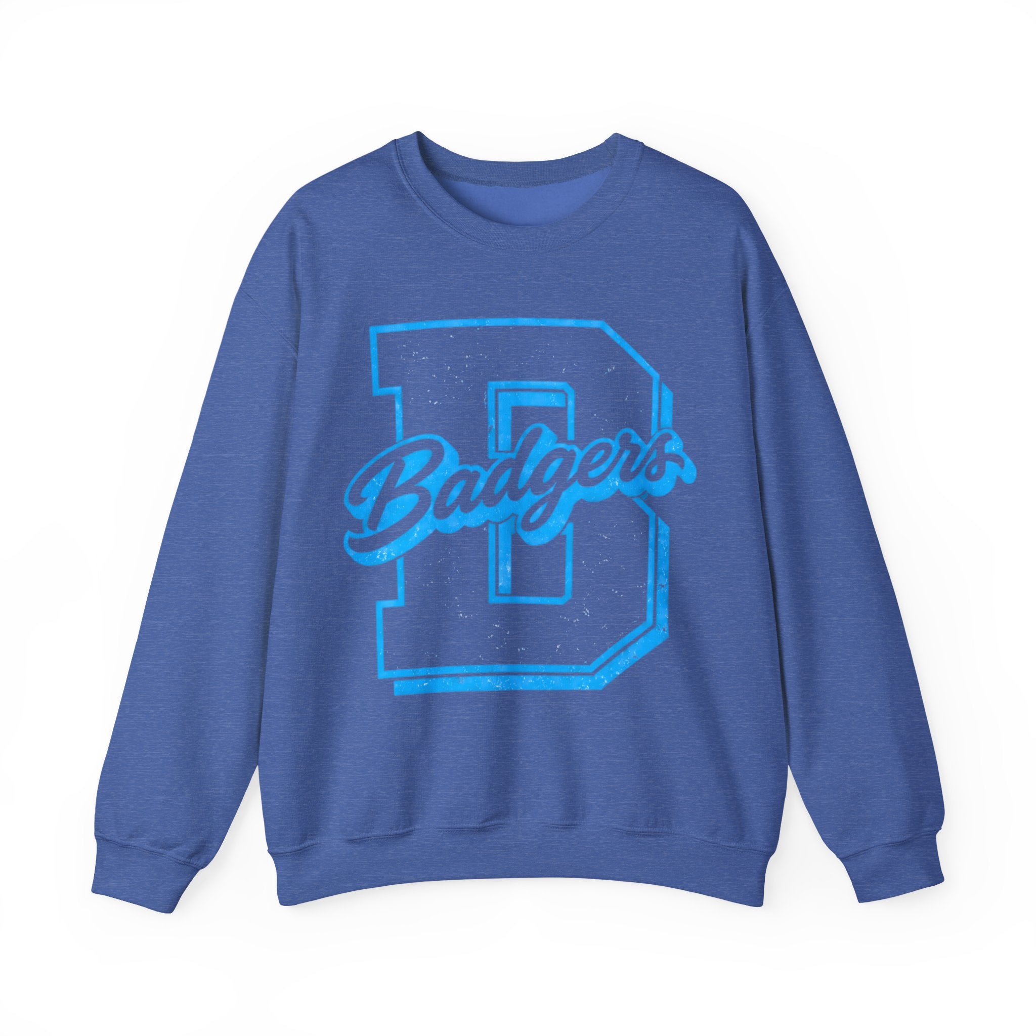 Light blue B and badgers Unisex Heavy Blend™ Crewneck Sweatshirt