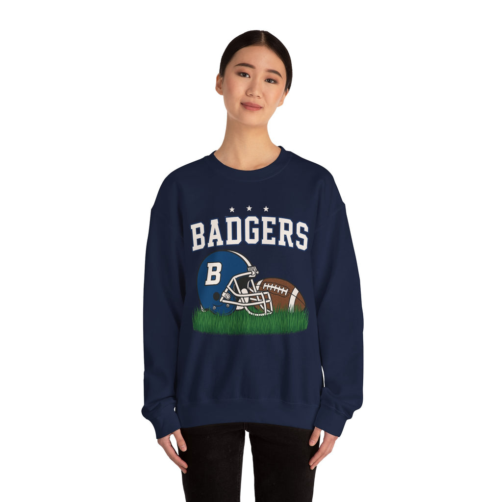 Badgers Football Unisex Sweatshirt, Cozy Crewneck, Sportswear, Gift for Fans, College Apparel, Game Day Outfit