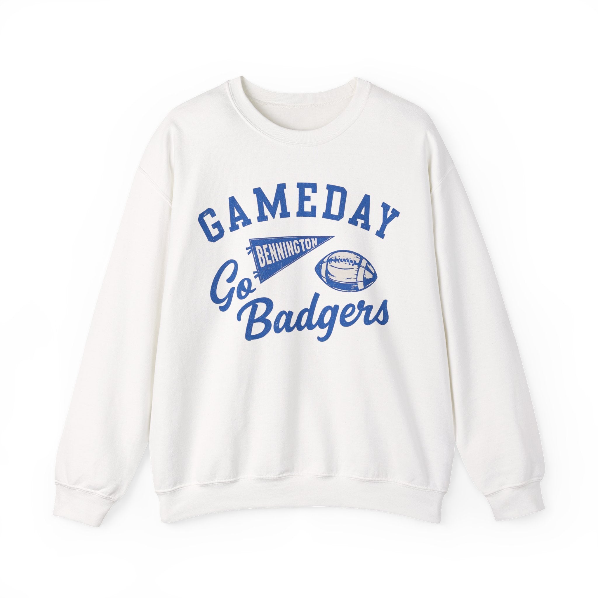 Gameday Crewneck Sweatshirt - Bennington Badgers, Perfect for Sports Fans, Tailgating, College Events, Football Season, Cozy Apparel