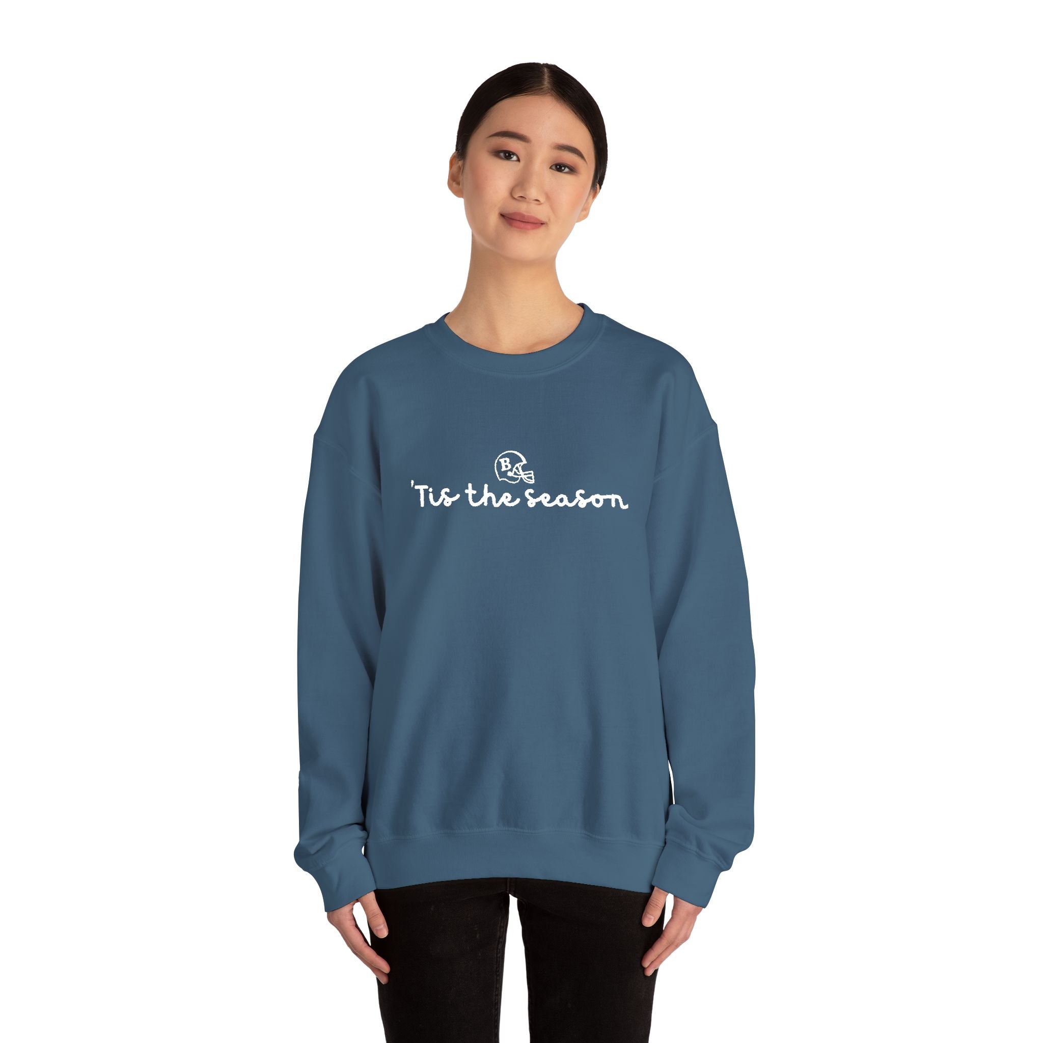Embroidered tis the season Crewneck Sweatshirt, Festive Shirt, Christmas Gift, Winter Apparel, Unisex Clothing, Casual Style