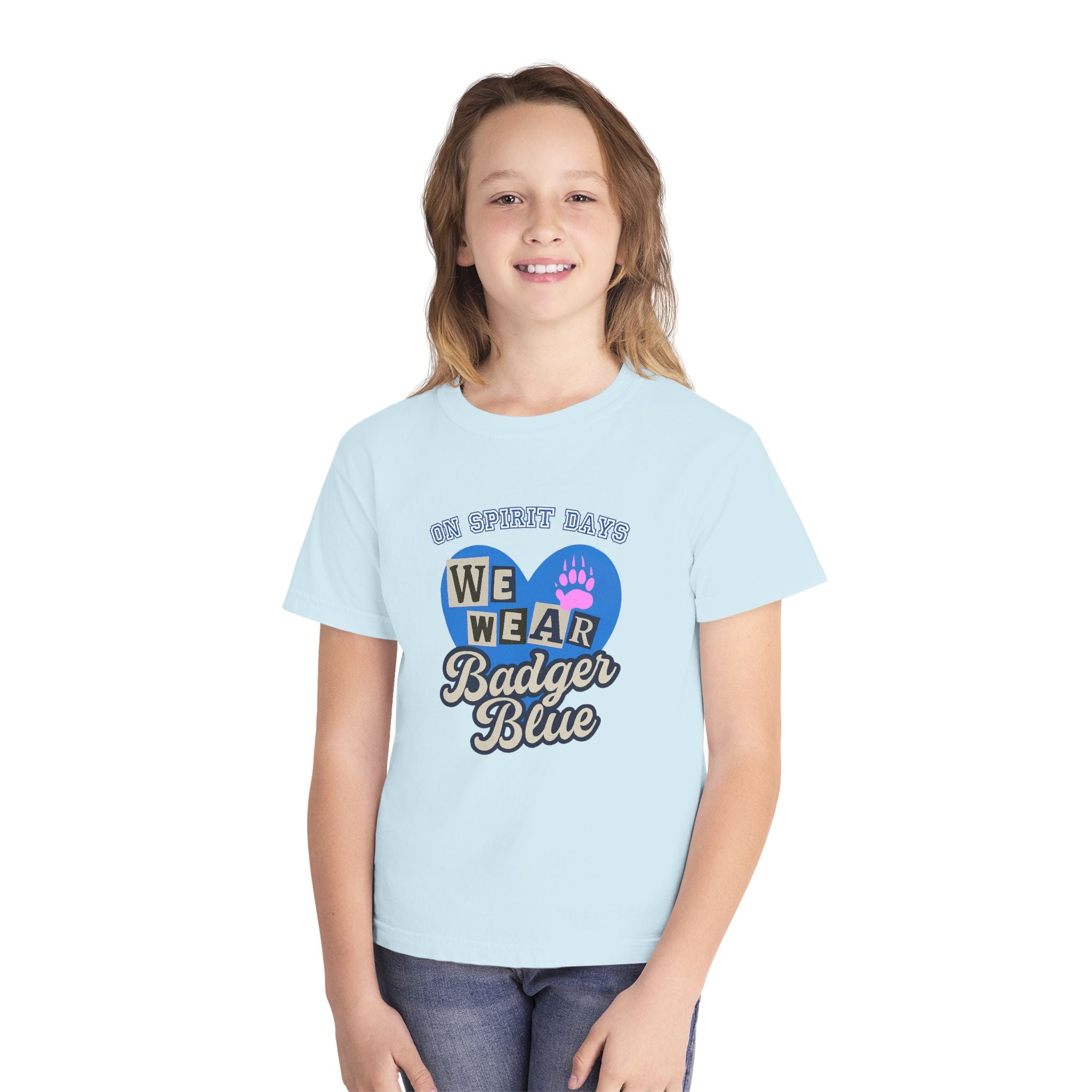 Bennington Badger Spirit Day Tee, School Spirit T-Shirt, Badger Blue Apparel, Kids Casual Wear, Fun Team Shirt, Youth Celebration Top