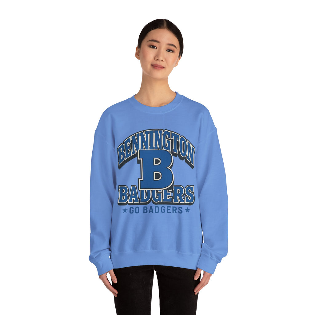 Bennington Badgers Unisex Crewneck Sweatshirt - Cozy College Apparel, Great for Game Day, Gifts, Sports Events, and School Spirit