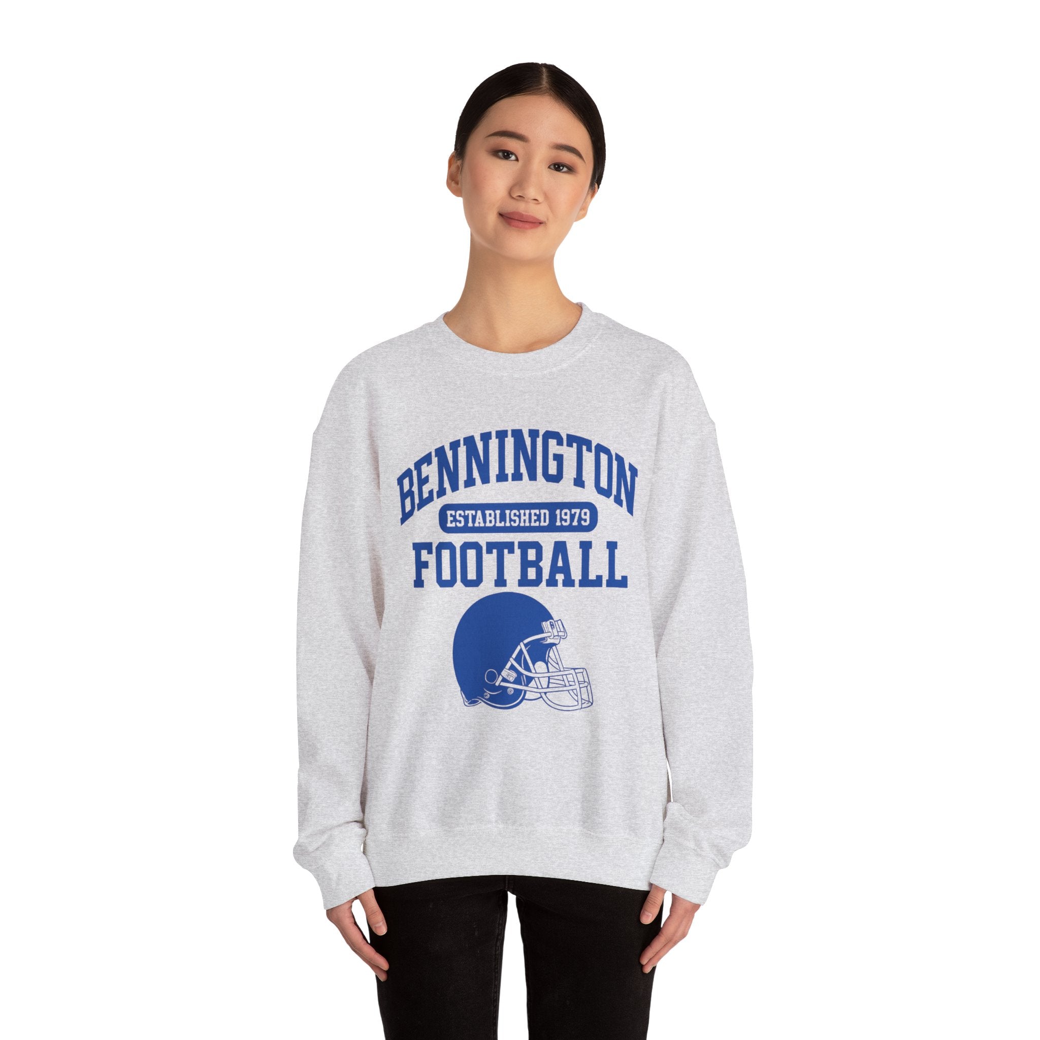 Vintage Football Crewneck Sweatshirt, Unisex Sports Apparel, Cozy Game Day Wear, Bennington Football Sweatshirt, Perfect for Team Fans