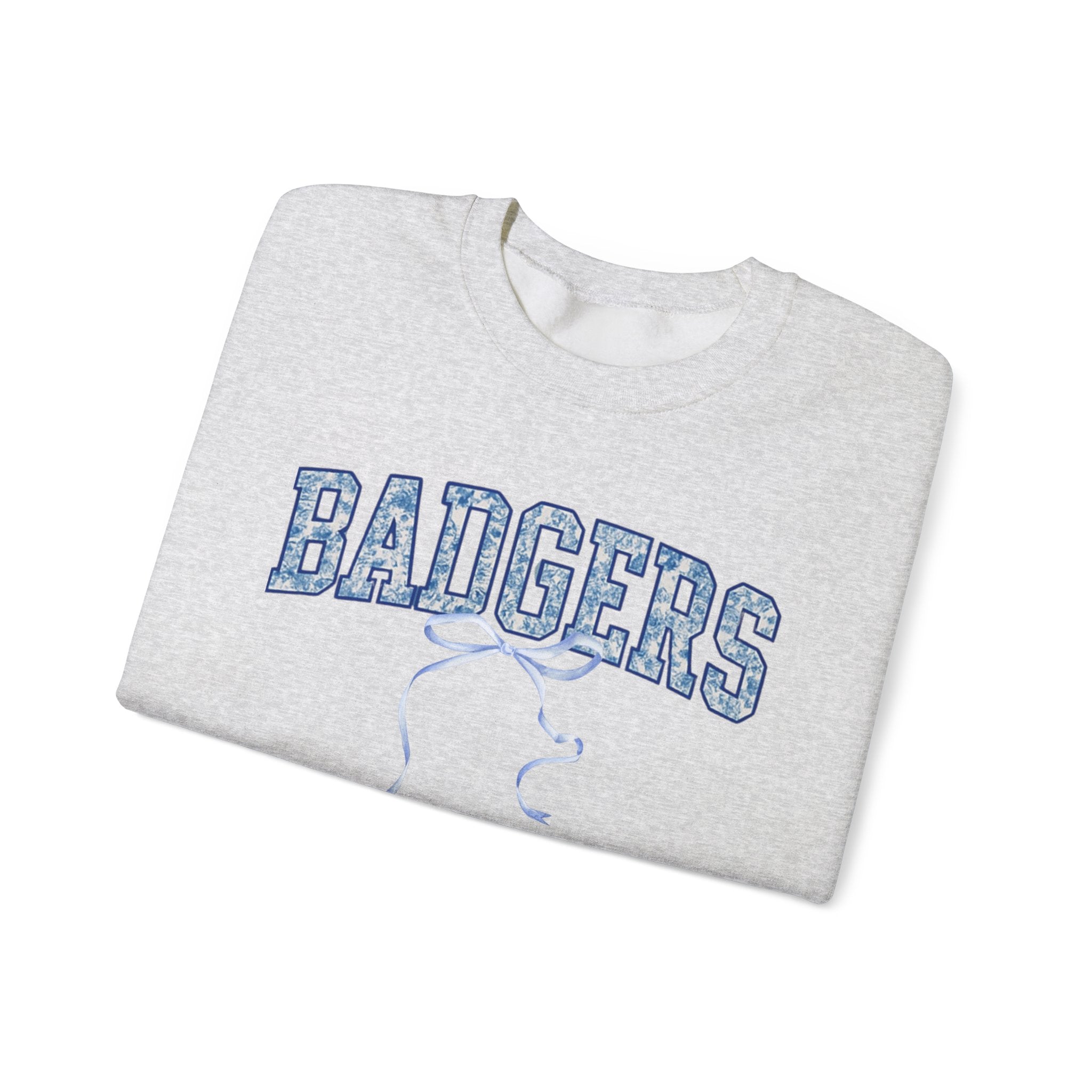 Badgers Unisex Crewneck Sweatshirt, Cozy Pullover, College Spirit Wear, Gift for Students, Casual Layering, Sports Fan Apparel