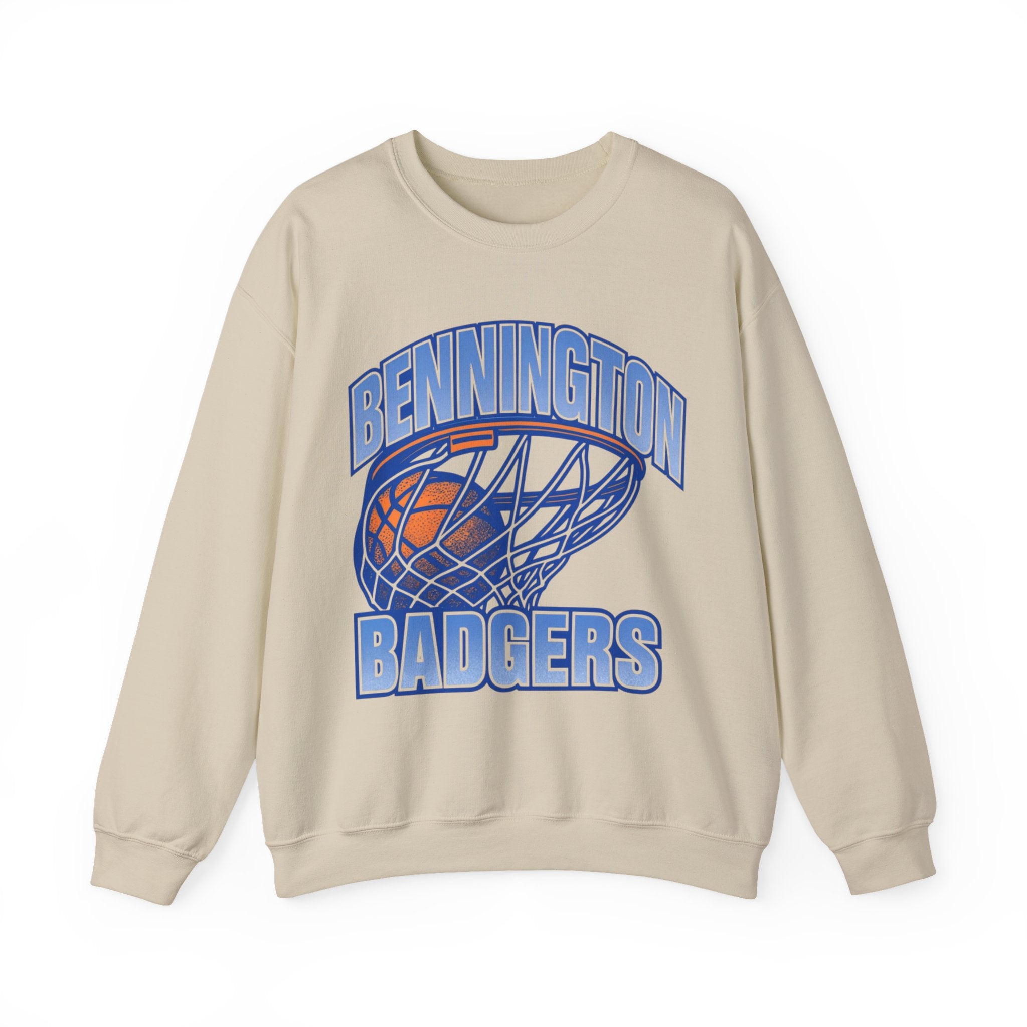 Bennington Badgers Crewneck Sweatshirt, Unisex Sports Apparel, Cozy Gift for Fans, Perfect for Game Days, Basketball Lovers Sweatshirt