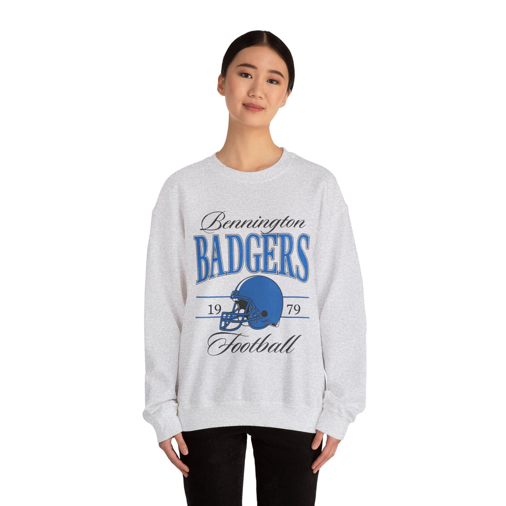 Vintage Style Badgers Football Crewneck Sweatshirt, Unisex Sports Sweatshirt, Casual College Apparel, Game Day Clothing, Gift for Fans