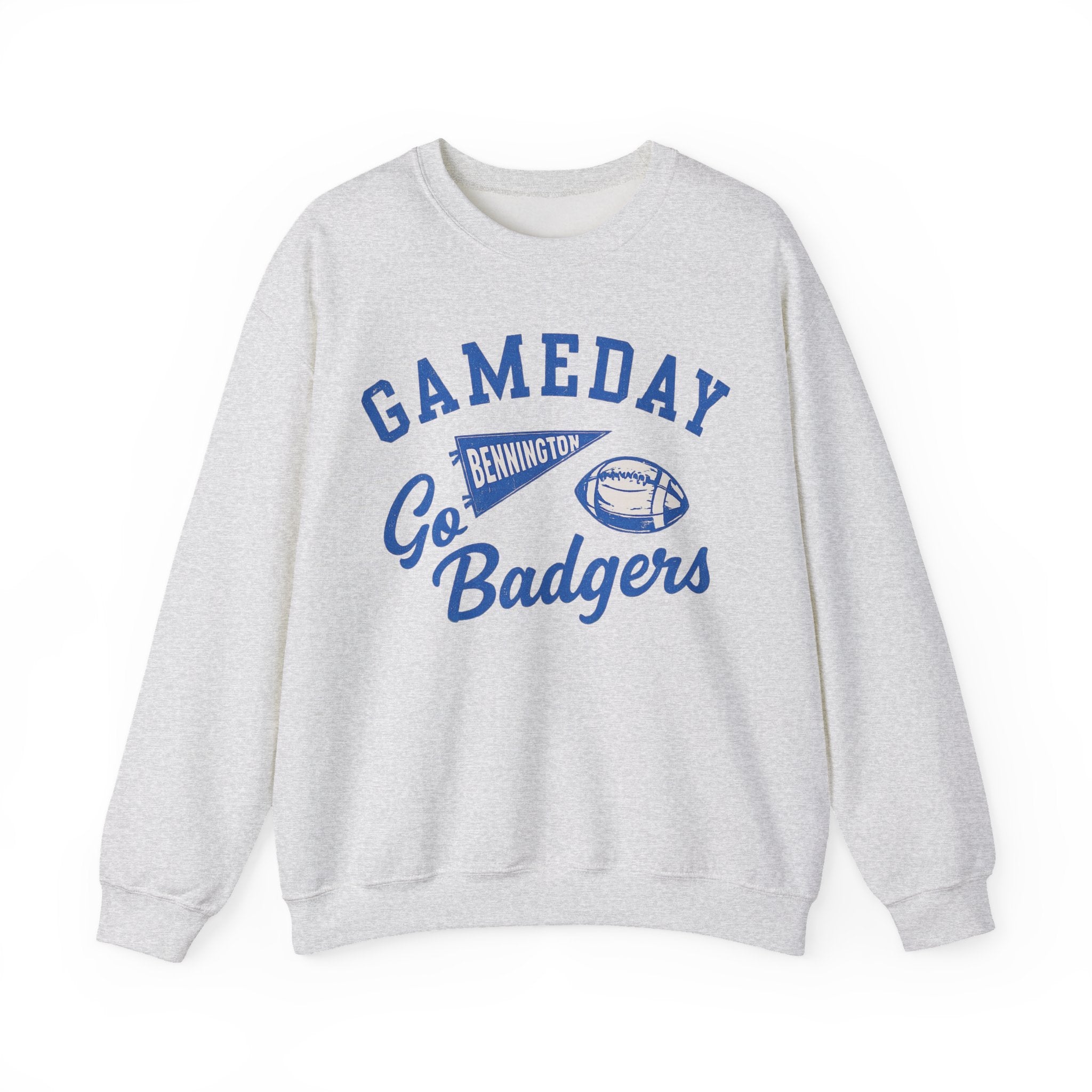 Gameday Crewneck Sweatshirt - Bennington Badgers, Perfect for Sports Fans, Tailgating, College Events, Football Season, Cozy Apparel