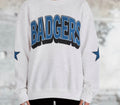 Badgers distress with stars Unisex Heavy Blend™ Crewneck Sweatshirt