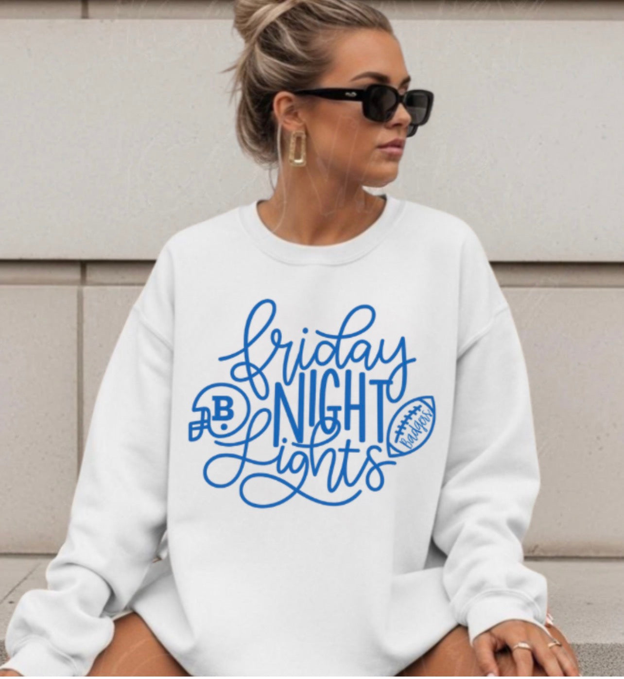 Friday Night Lights Crewneck Sweatshirt, Cozy Athletic Apparel, Unisex Hoodie for Game Days, Sports Fan Gift, Comfortable Casual Wear