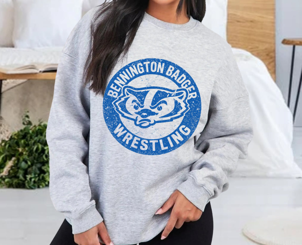 Bennington badger wrestling Unisex Heavy Blend™ Crewneck Sweatshirt
