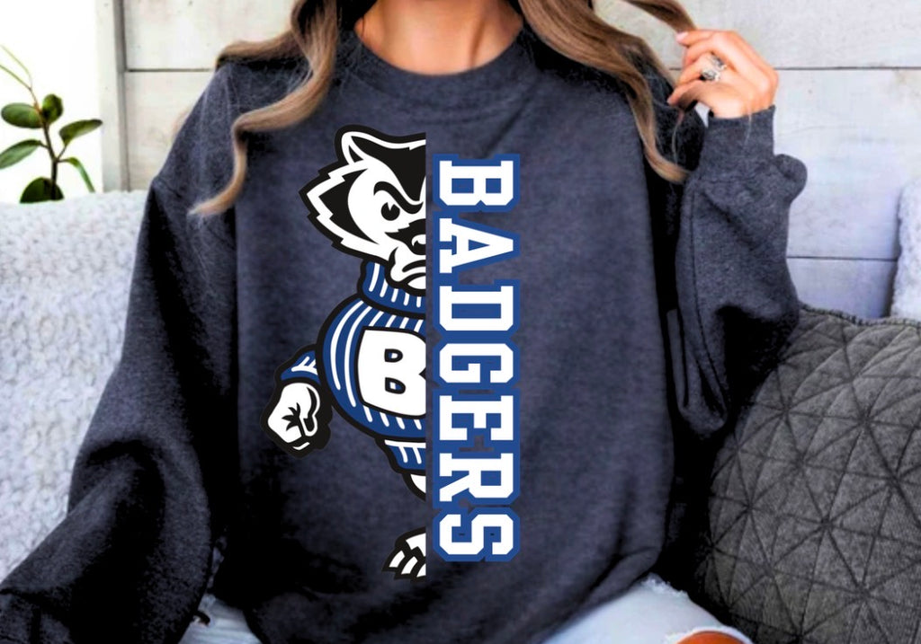 Half badger mascotUnisex Heavy Blend™ Crewneck Sweatshirt