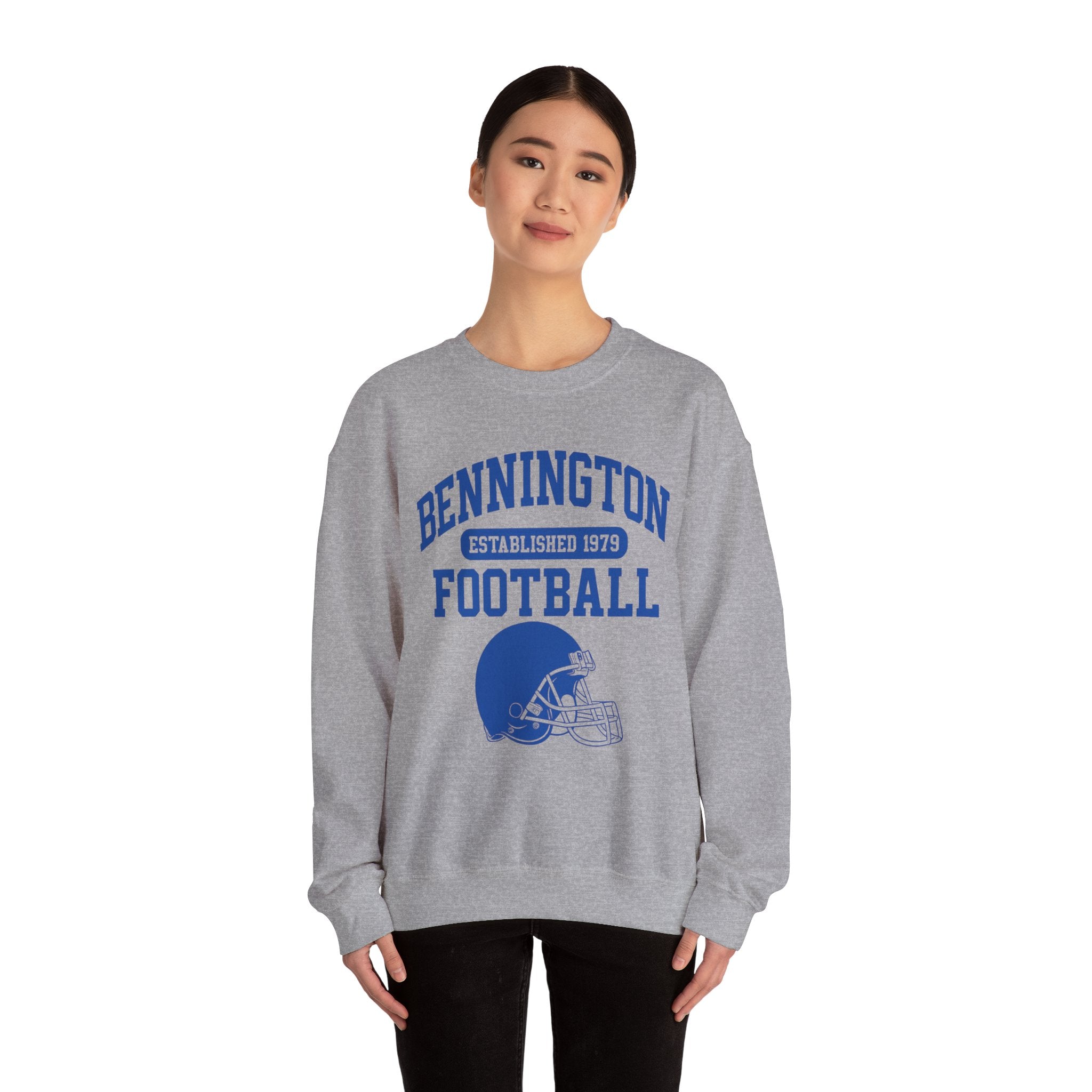 Vintage Football Crewneck Sweatshirt, Unisex Sports Apparel, Cozy Game Day Wear, Bennington Football Sweatshirt, Perfect for Team Fans