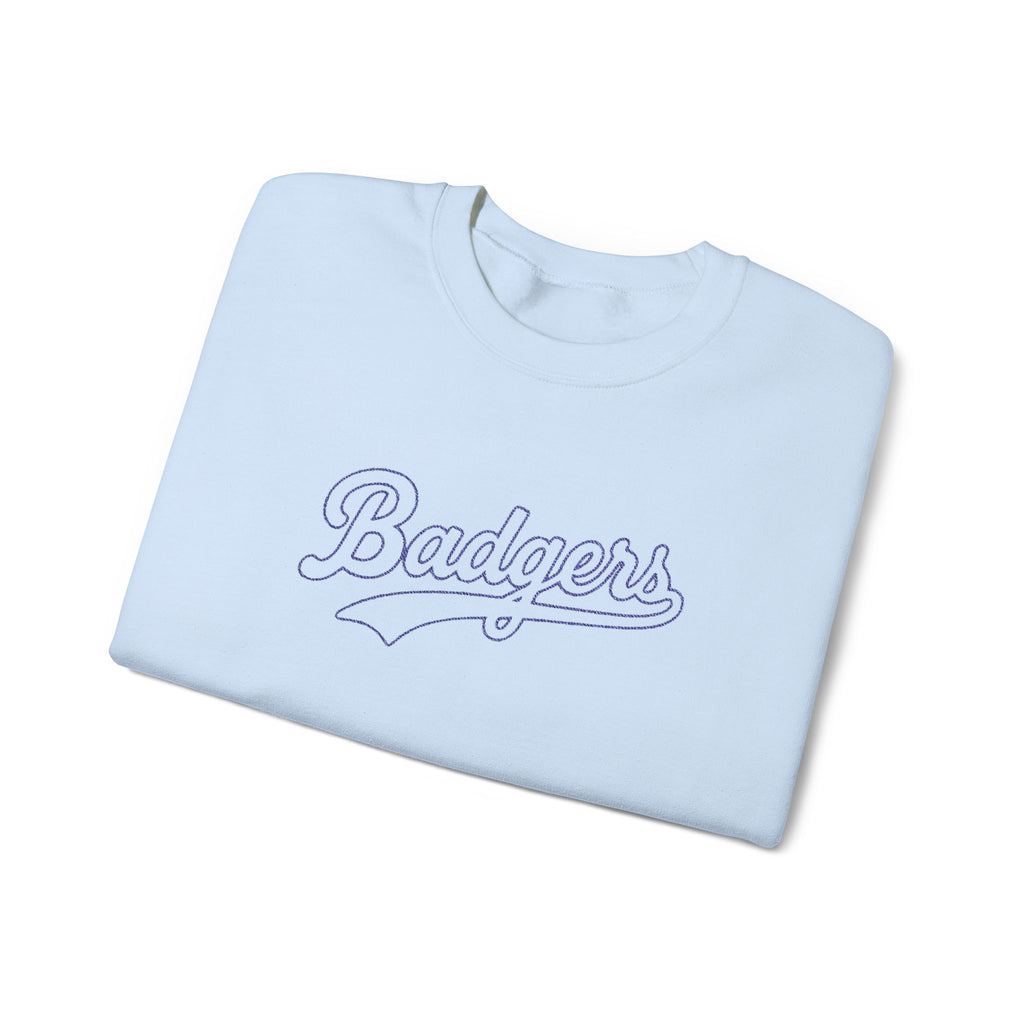 Embroidered outlined badgers Unisex Heavy Blend™ Crewneck Sweatshirt