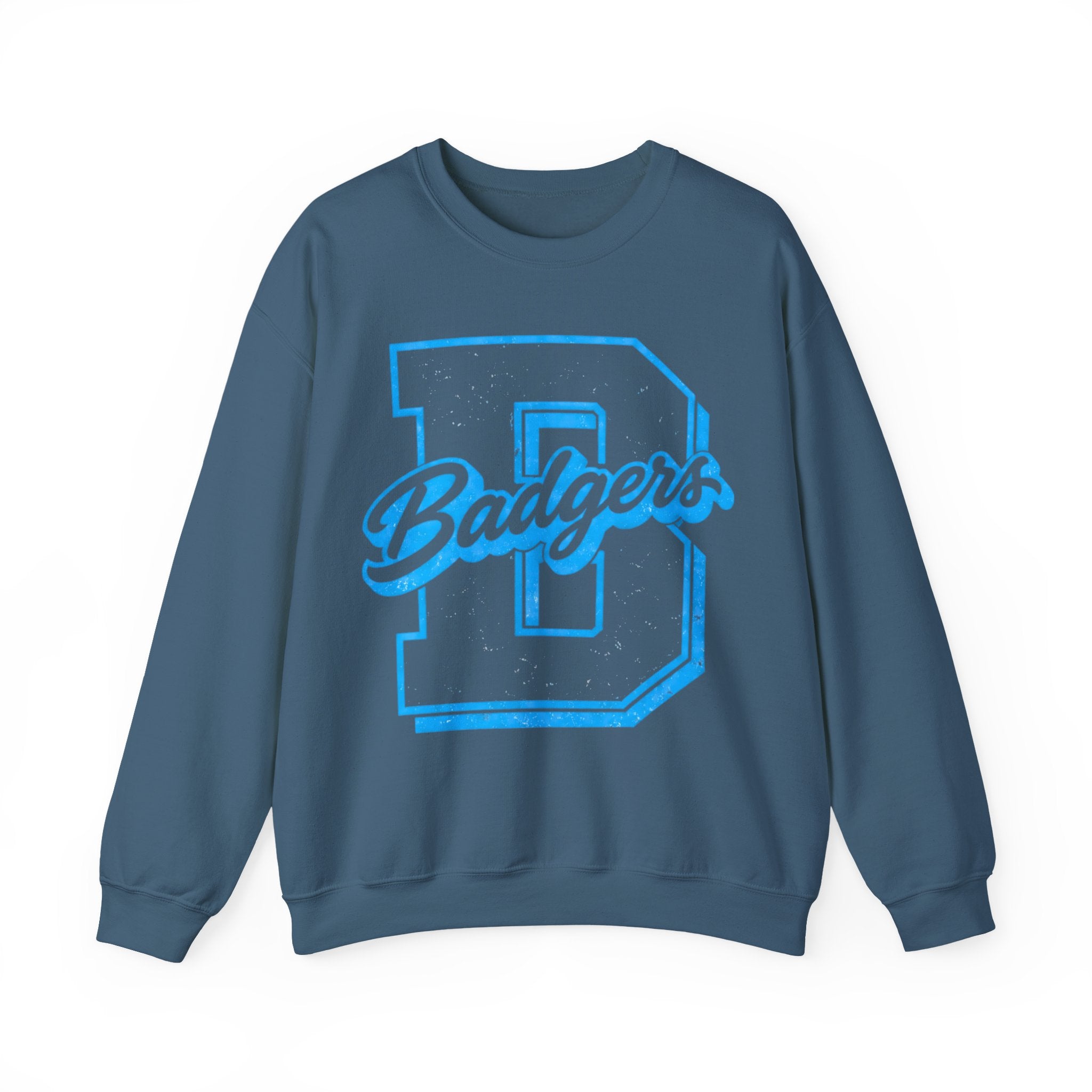 Light blue B and badgers Unisex Heavy Blend™ Crewneck Sweatshirt