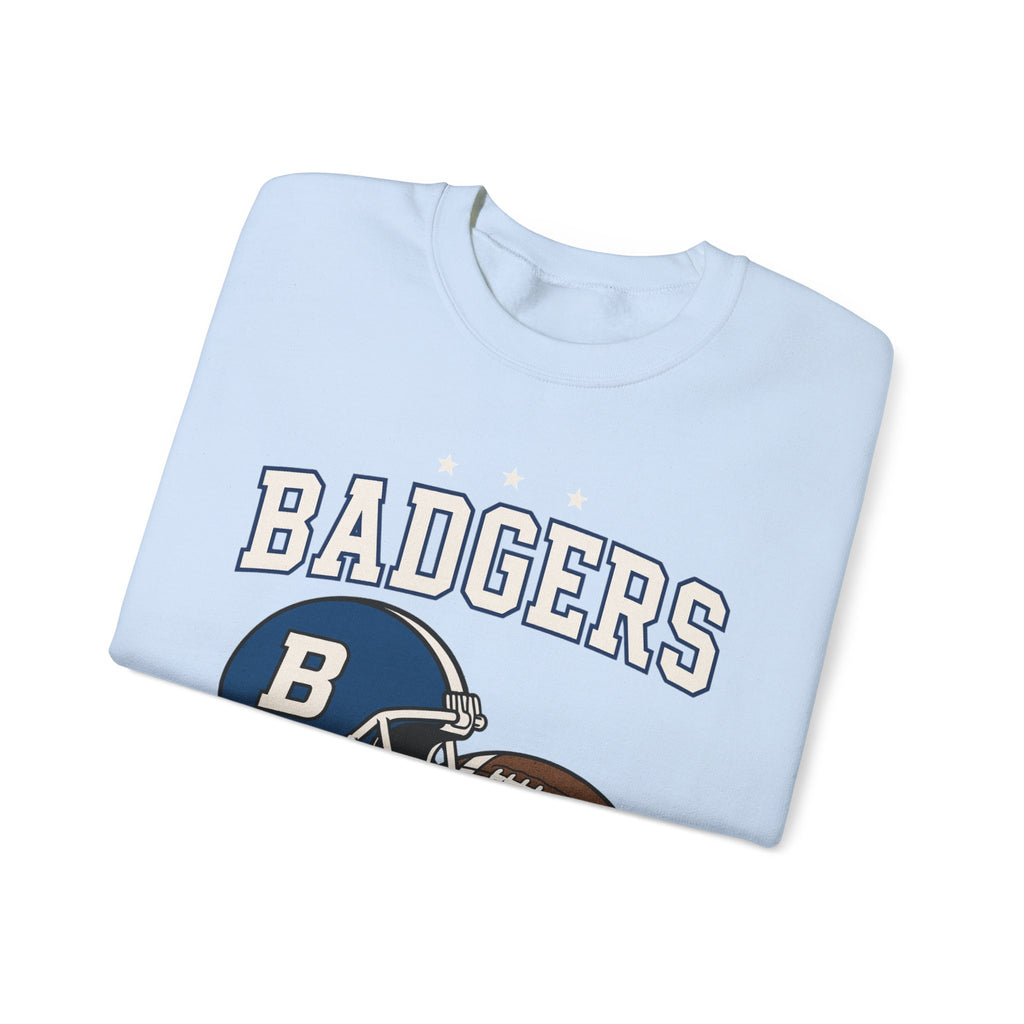 Badgers Football Unisex Sweatshirt, Cozy Crewneck, Sportswear, Gift for Fans, College Apparel, Game Day Outfit